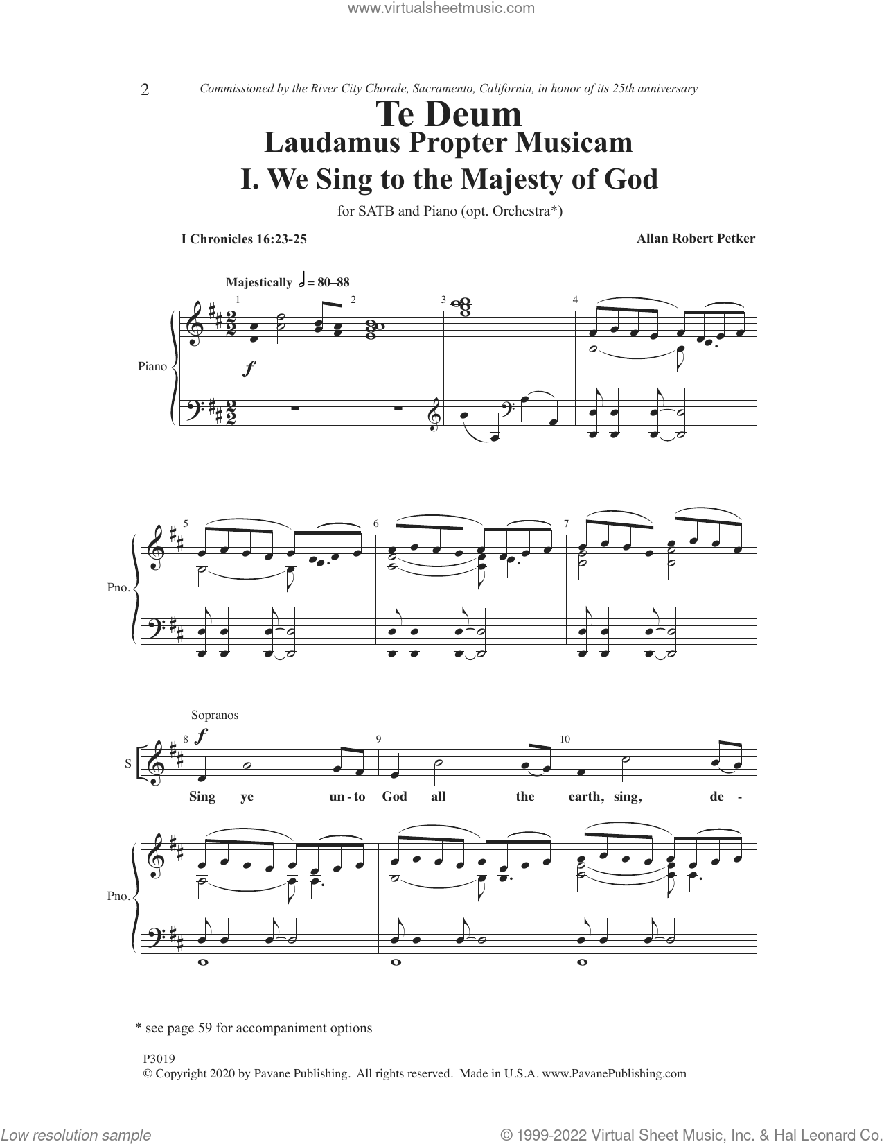 Te Deum Laudamus Propter Musicam Sheet Music For Choir (SATB: Soprano ...