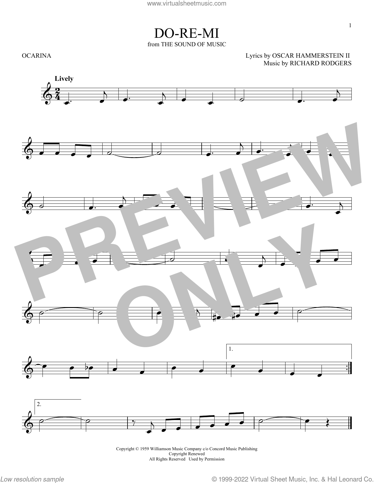 do-re-mi-from-the-sound-of-music-sheet-music-for-ocarina-solo