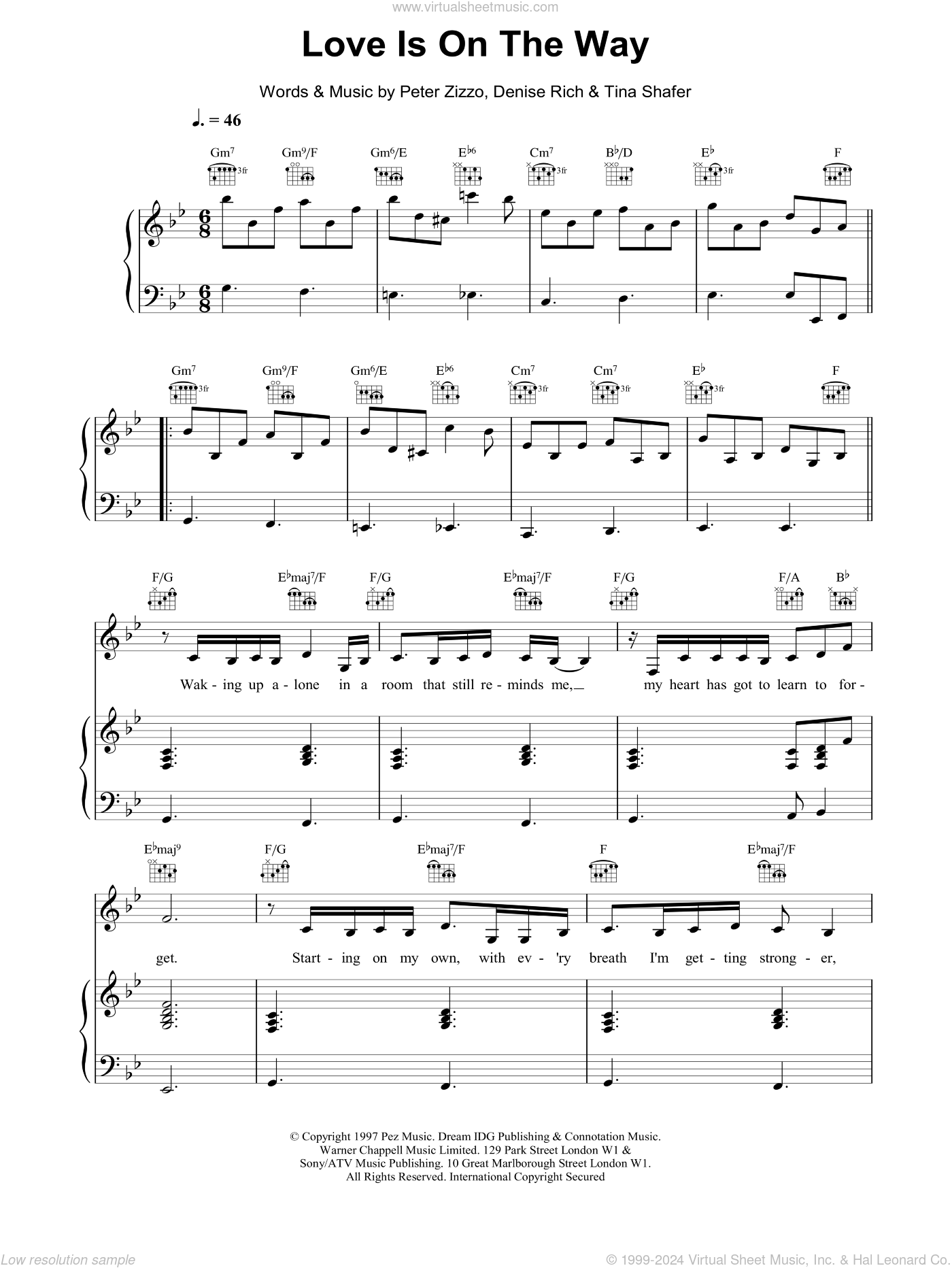 Love is on the Way sheet music for voice, piano or guitar (PDF)