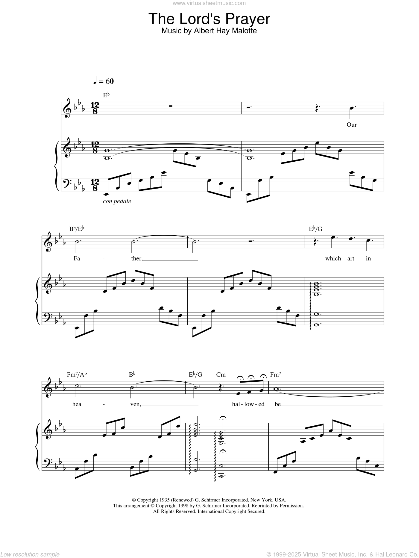 Charlotte Church: The Lord's Prayer sheet music for voice, piano or guitar