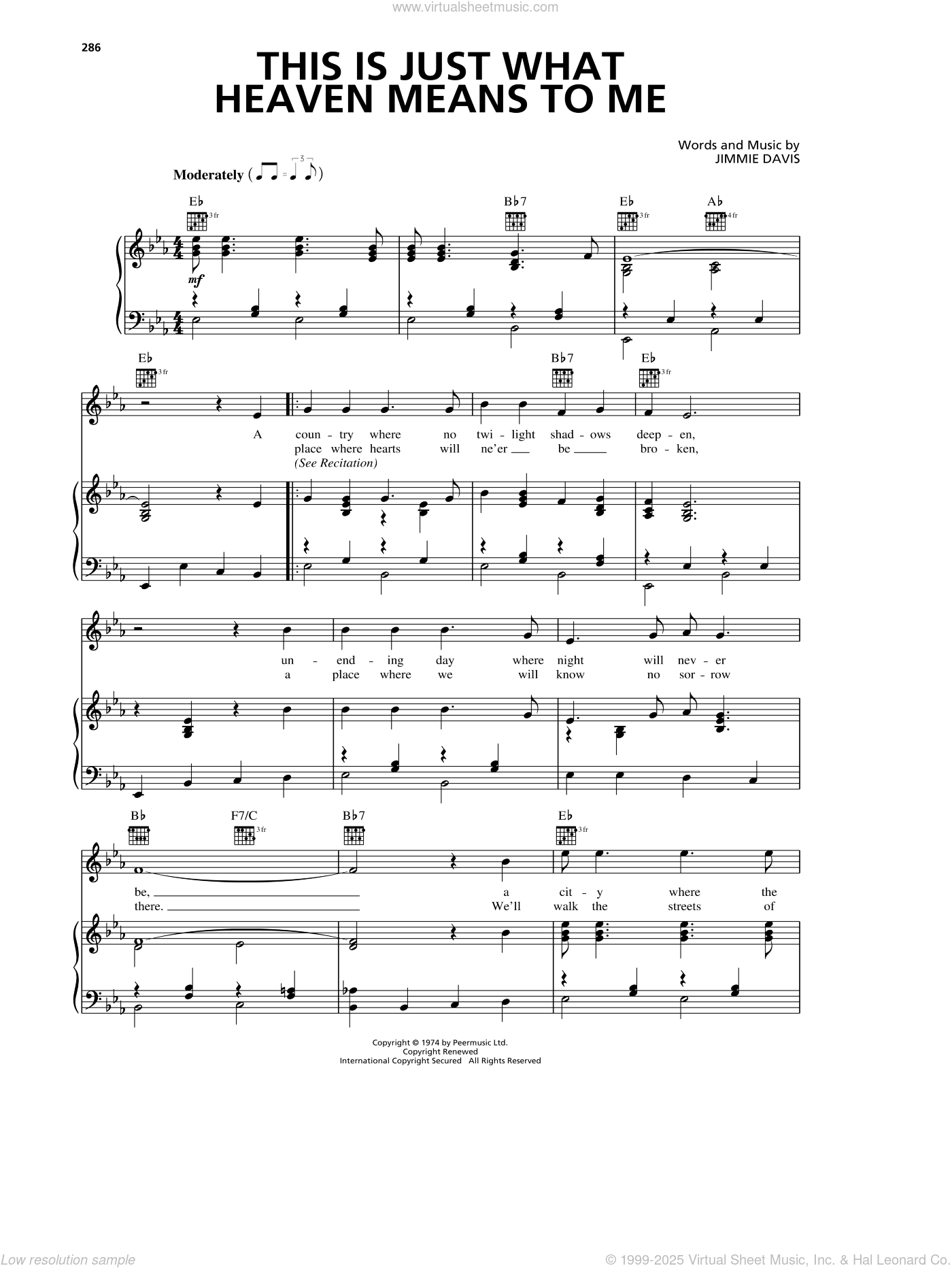 This Is Just What Heaven Means To Me sheet music for voice, piano or guitar