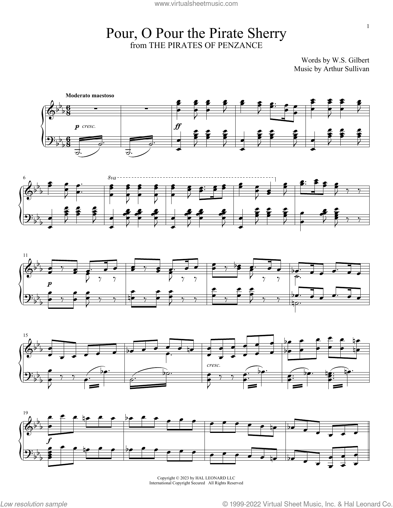 Pour, O Pour The Pirate Sherry (from The Pirates Of Penzance