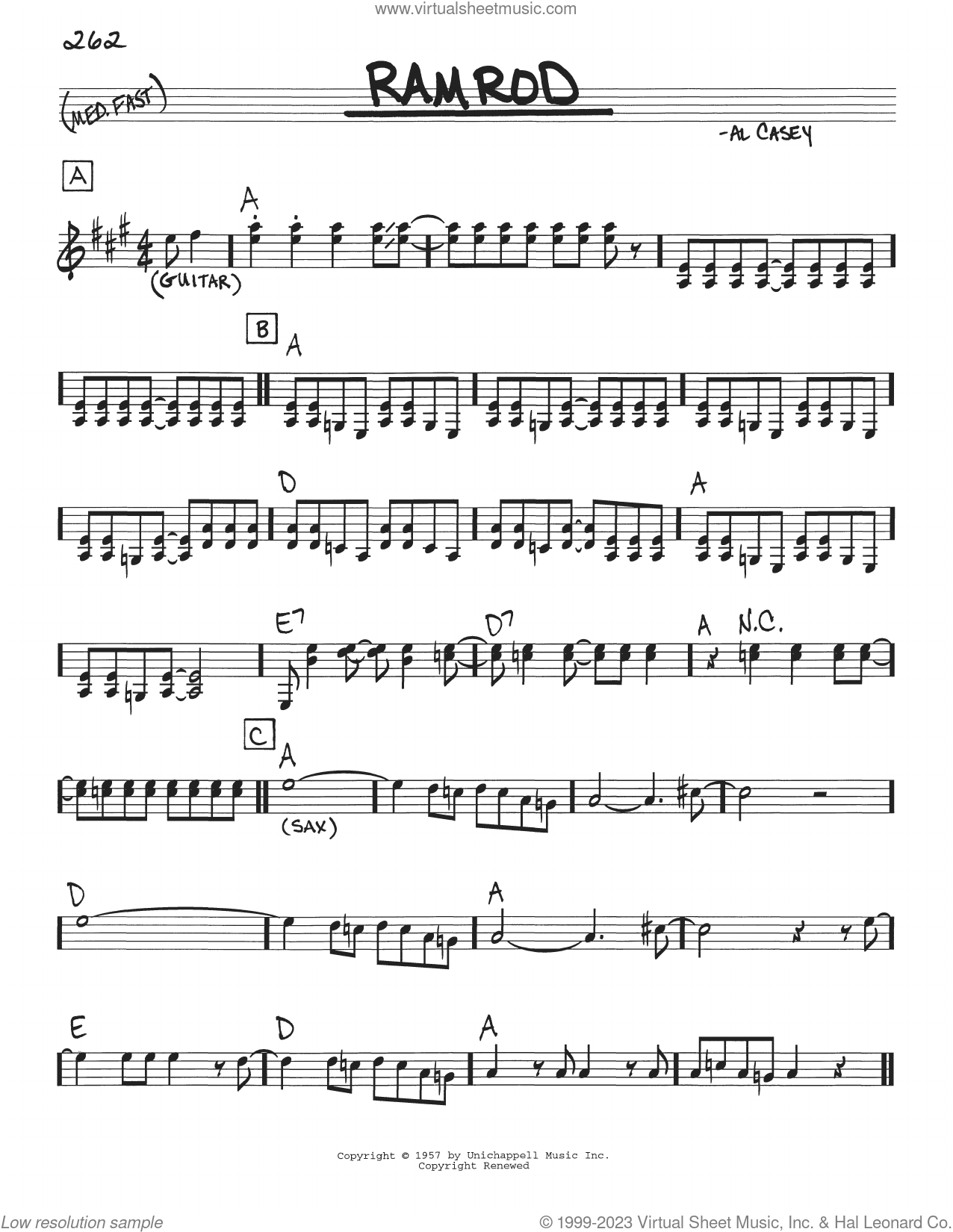 Ramrod Chart Ramrod sheet music (real book with lyrics) (PDF)