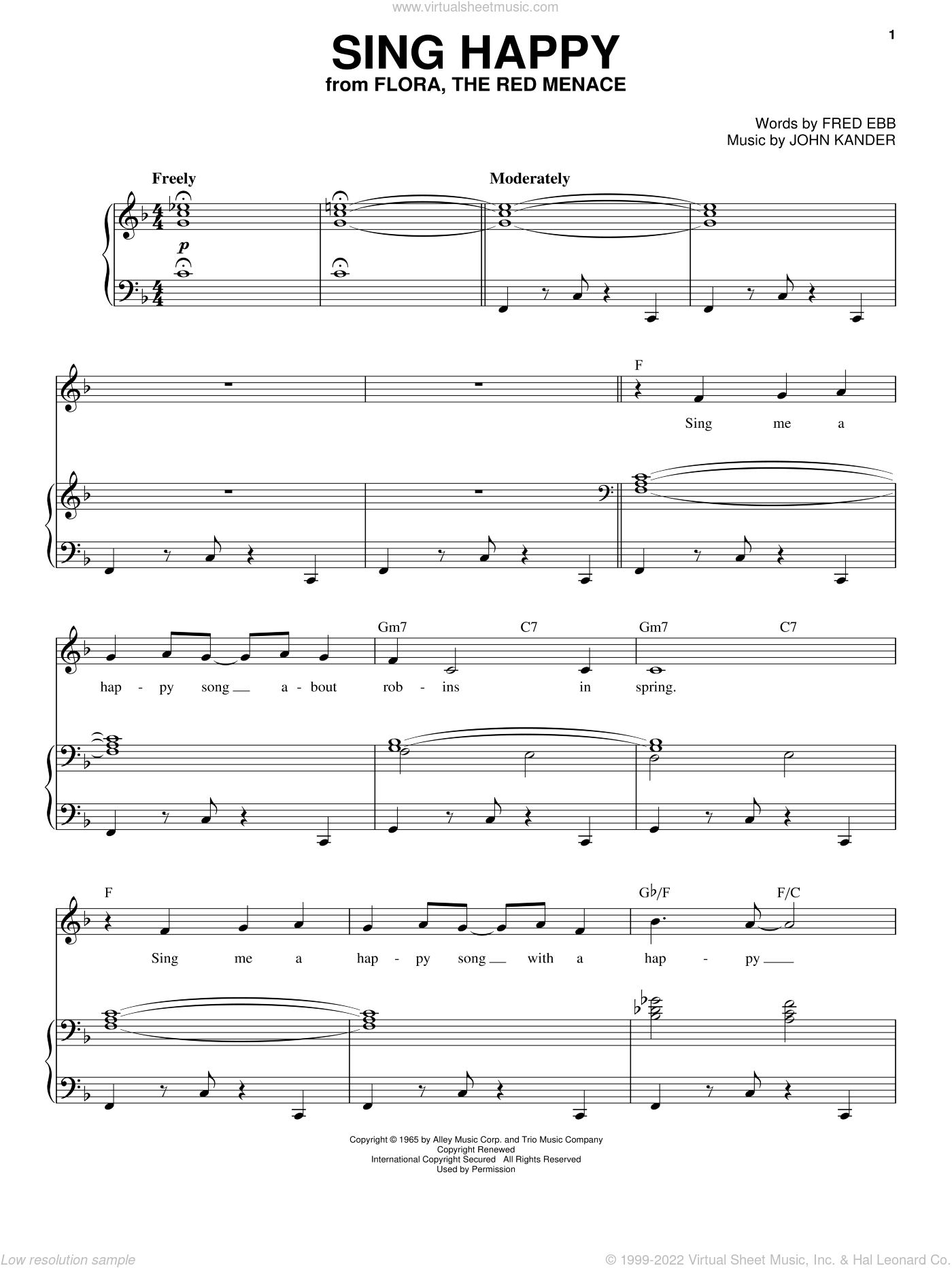 sheet　music　Sing　voice　Happy　piano　(PDF-interactive)　for　and