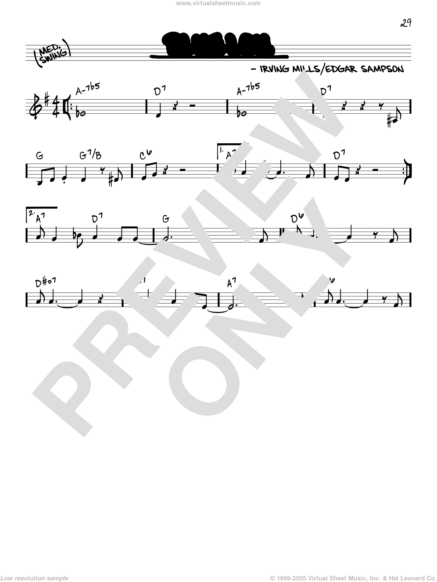 Blue Lou sheet music (real book melody and chords) (real book)