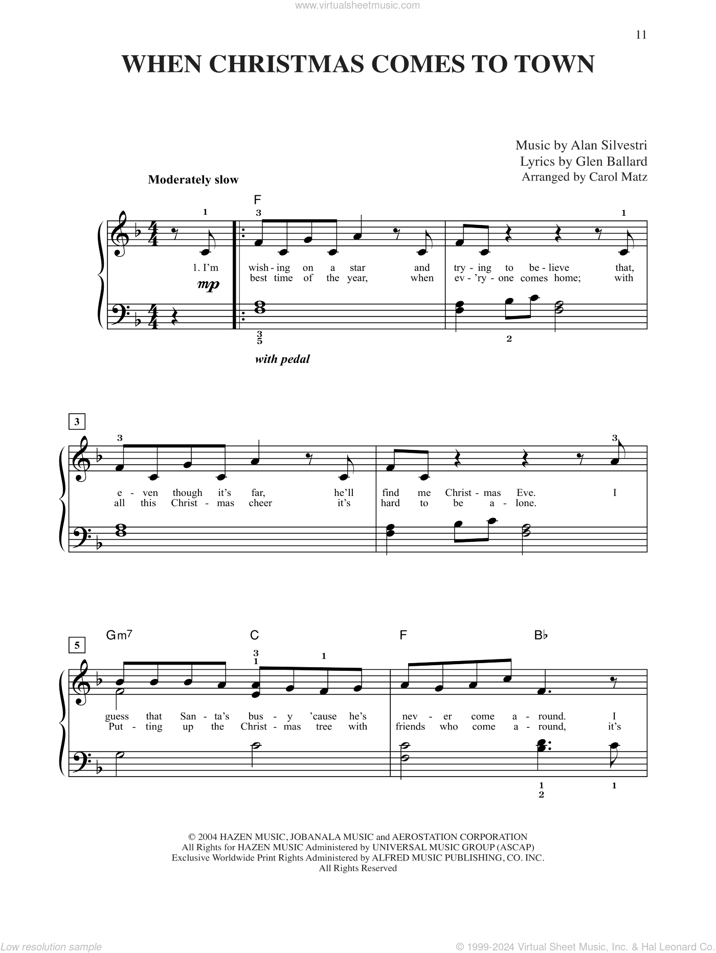 When Christmas Comes To Town (from The Polar Express) (arr. Carol Matz