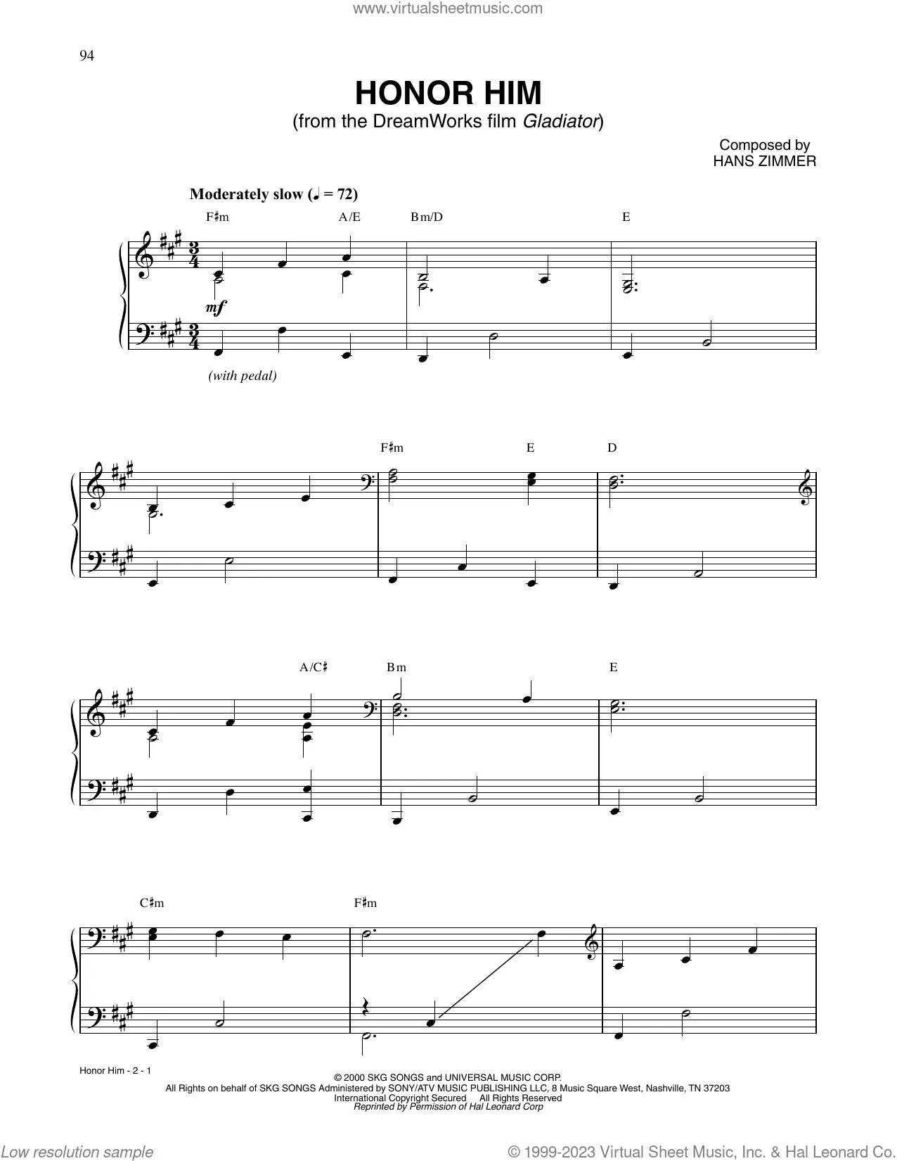 The Man, The Legend / Touchdown (from Top Gun: Maverick) sheet music for  piano solo