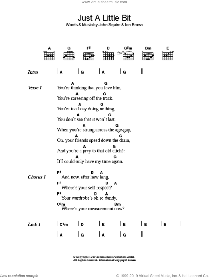 Just A Little Bit Sheet Music For Guitar Chords Pdf