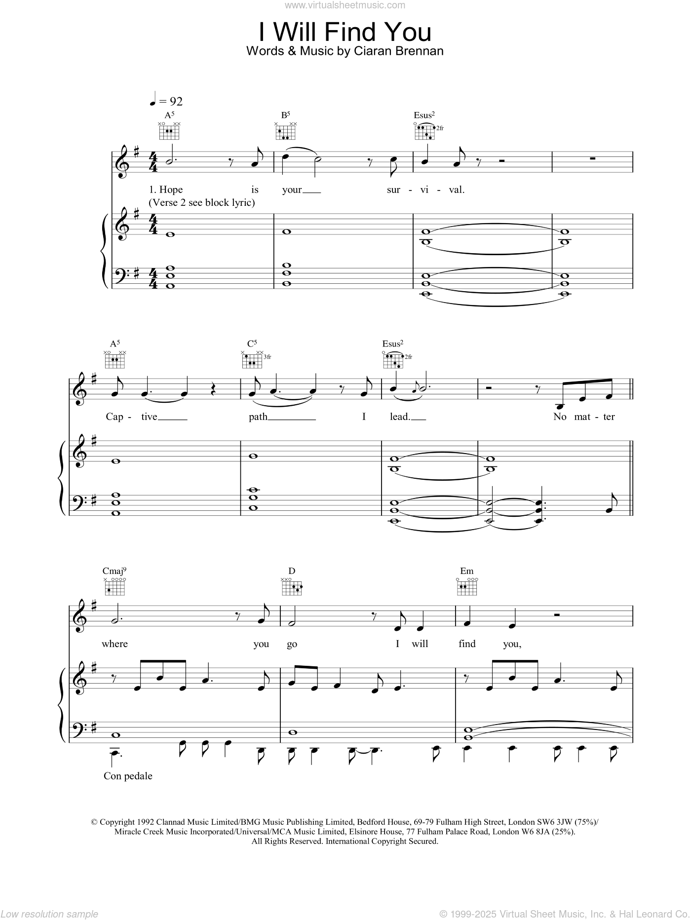 Clannad Sheet Music sheet music  Play, print, and download in PDF