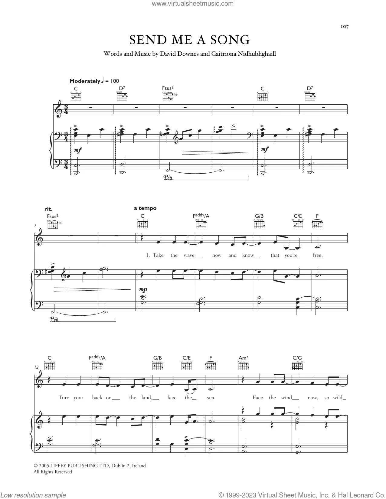 Woman sheet music for voice, piano or guitar (PDF) v2