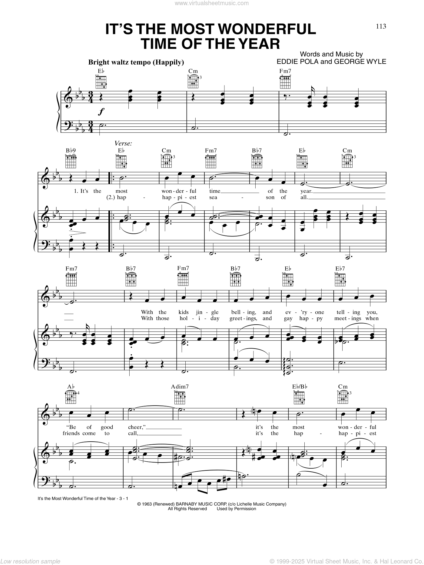 Adam Williams The Most Wonderful Time Of The Year sheet music for