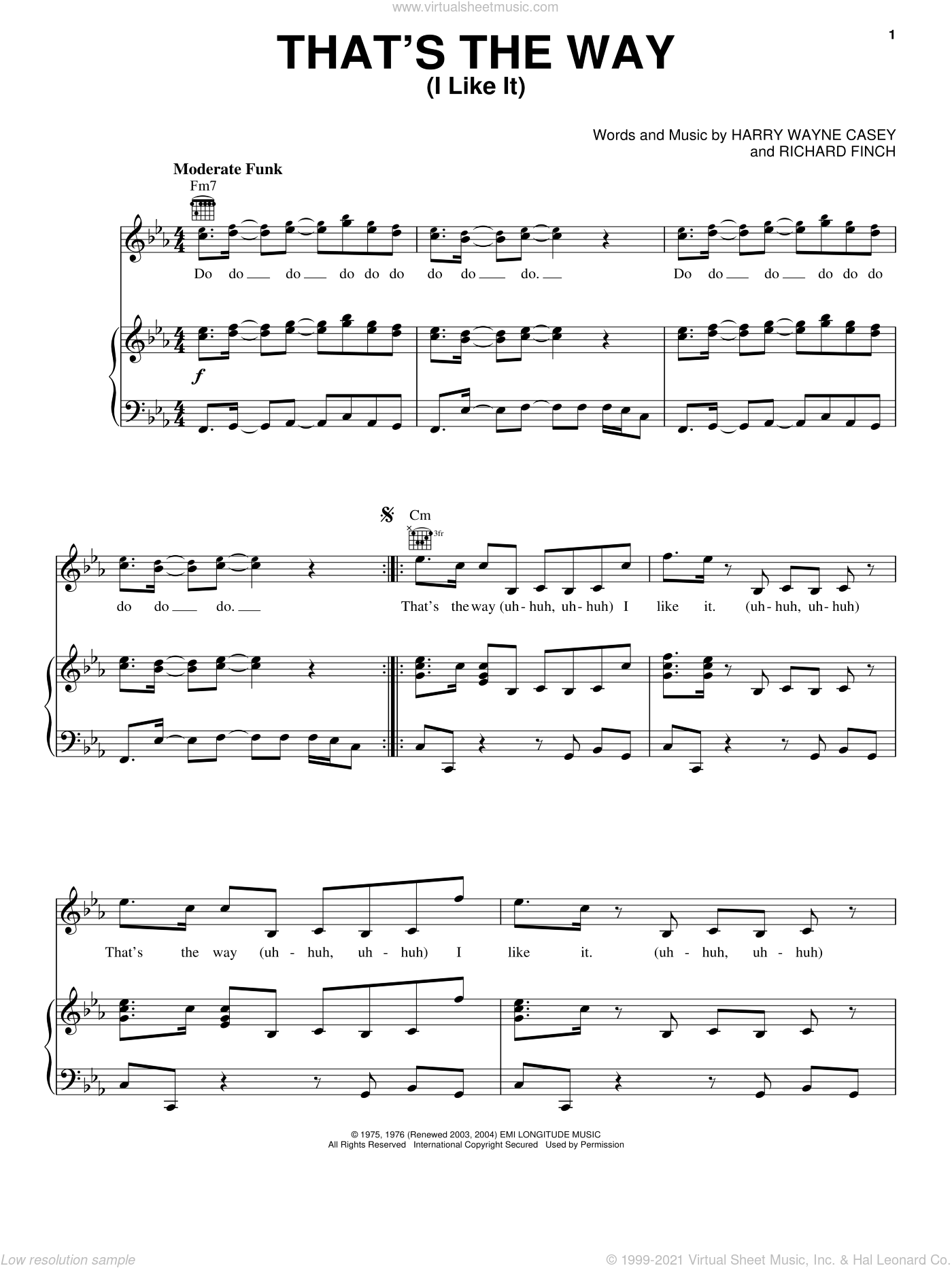 Band That S The Way I Like It Sheet Music For Voice Piano Or Guitar