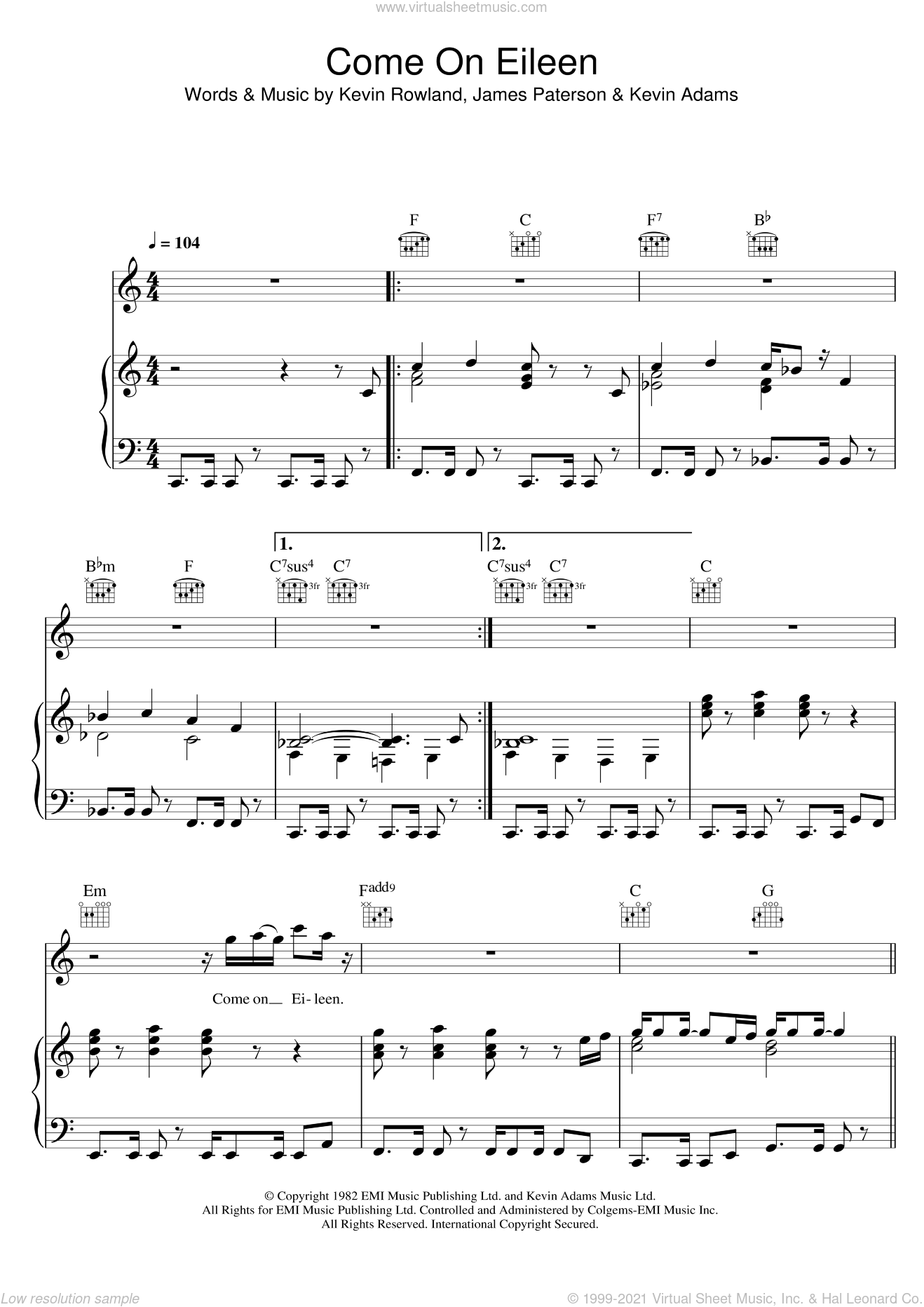 runners-come-on-eileen-sheet-music-for-voice-piano-or-guitar