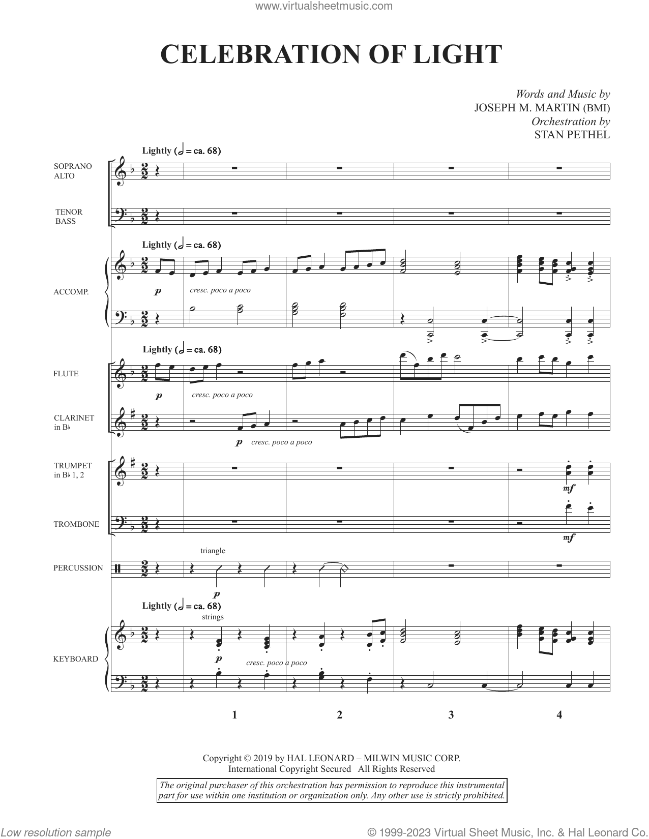 Celebration Of Light (Arise And Shine) (Consort) sheet music