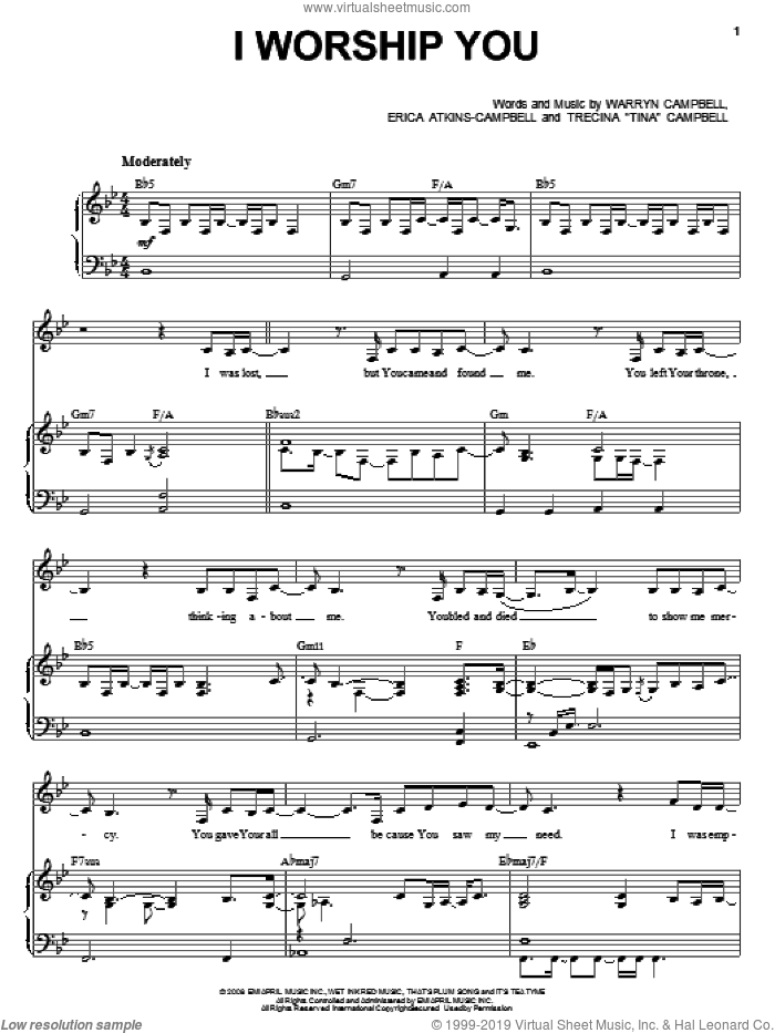 Mary - I Worship You sheet music for voice, piano or guitar (PDF)