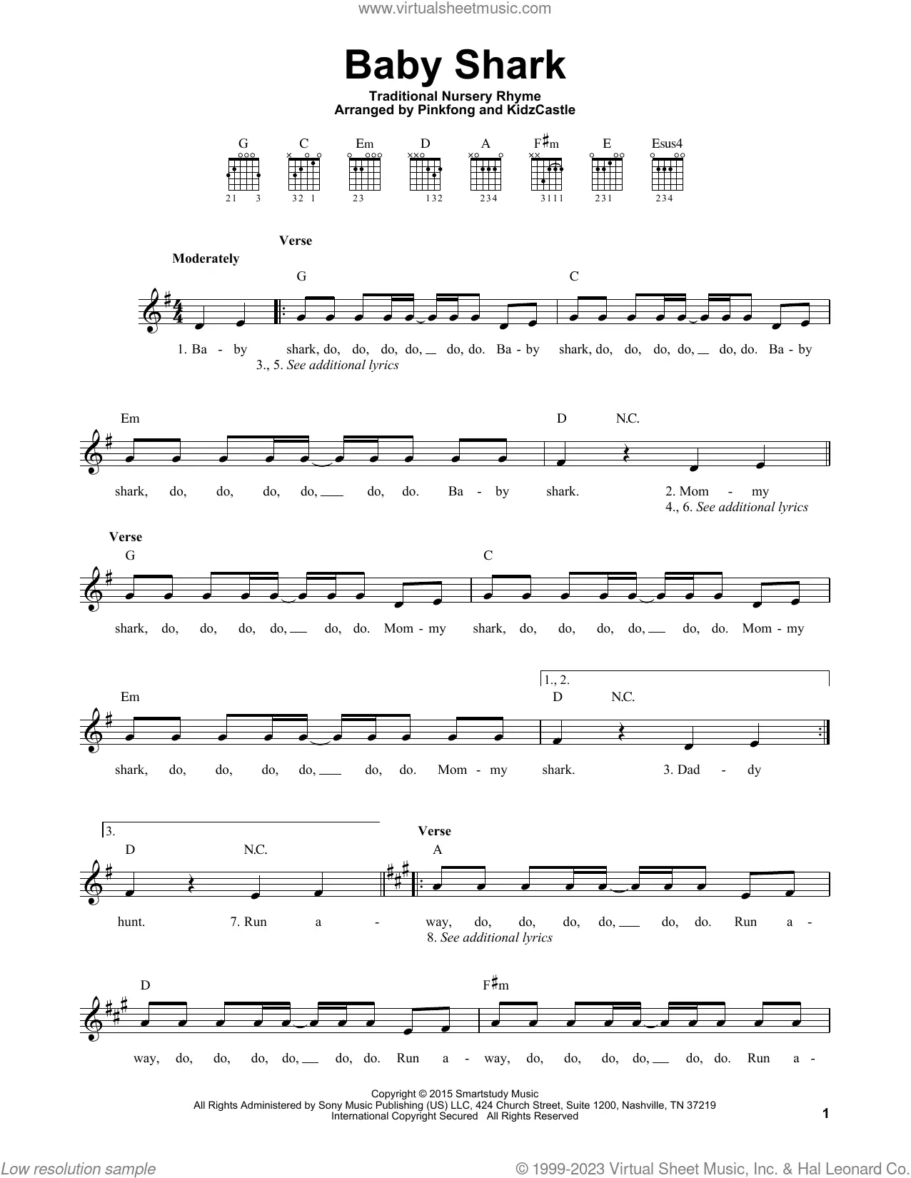 Itsy Bitsy Spider (ROCK! version) by Traditional - Guitar Tablature -  Digital Sheet Music