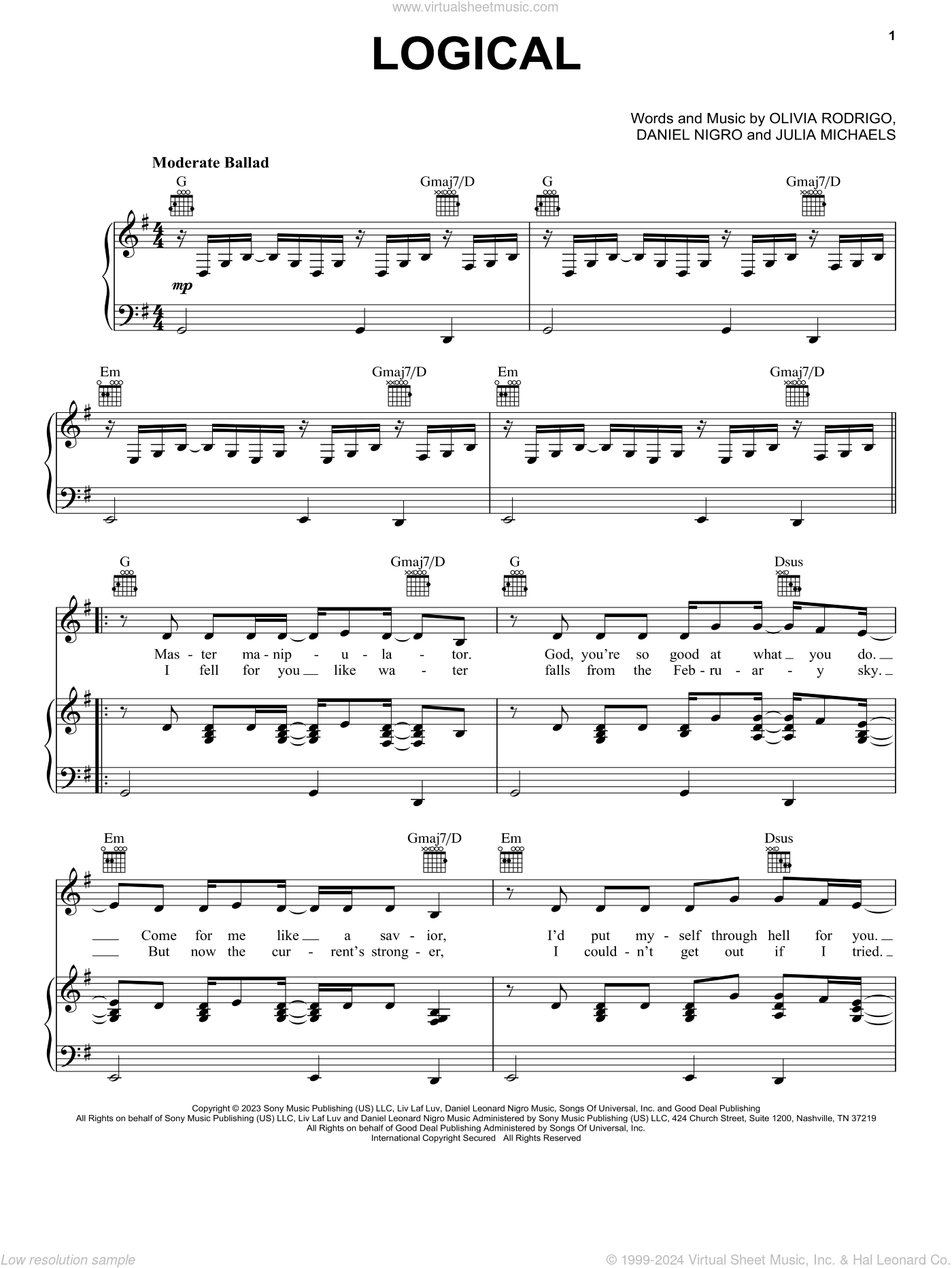 traitor (Easy Piano) - Print Sheet Music Now
