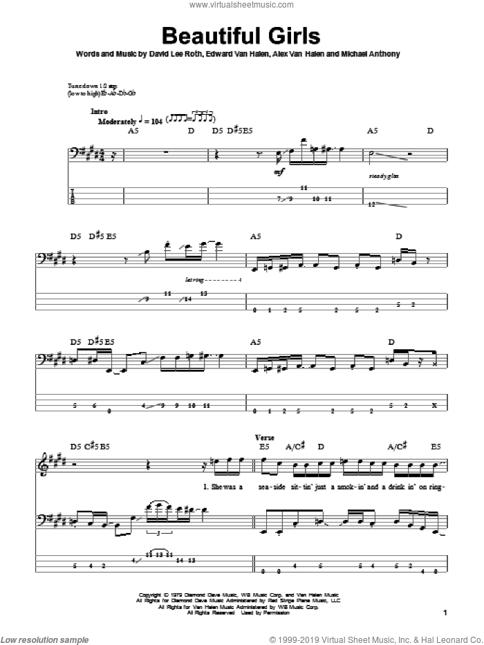 van halen tablatures