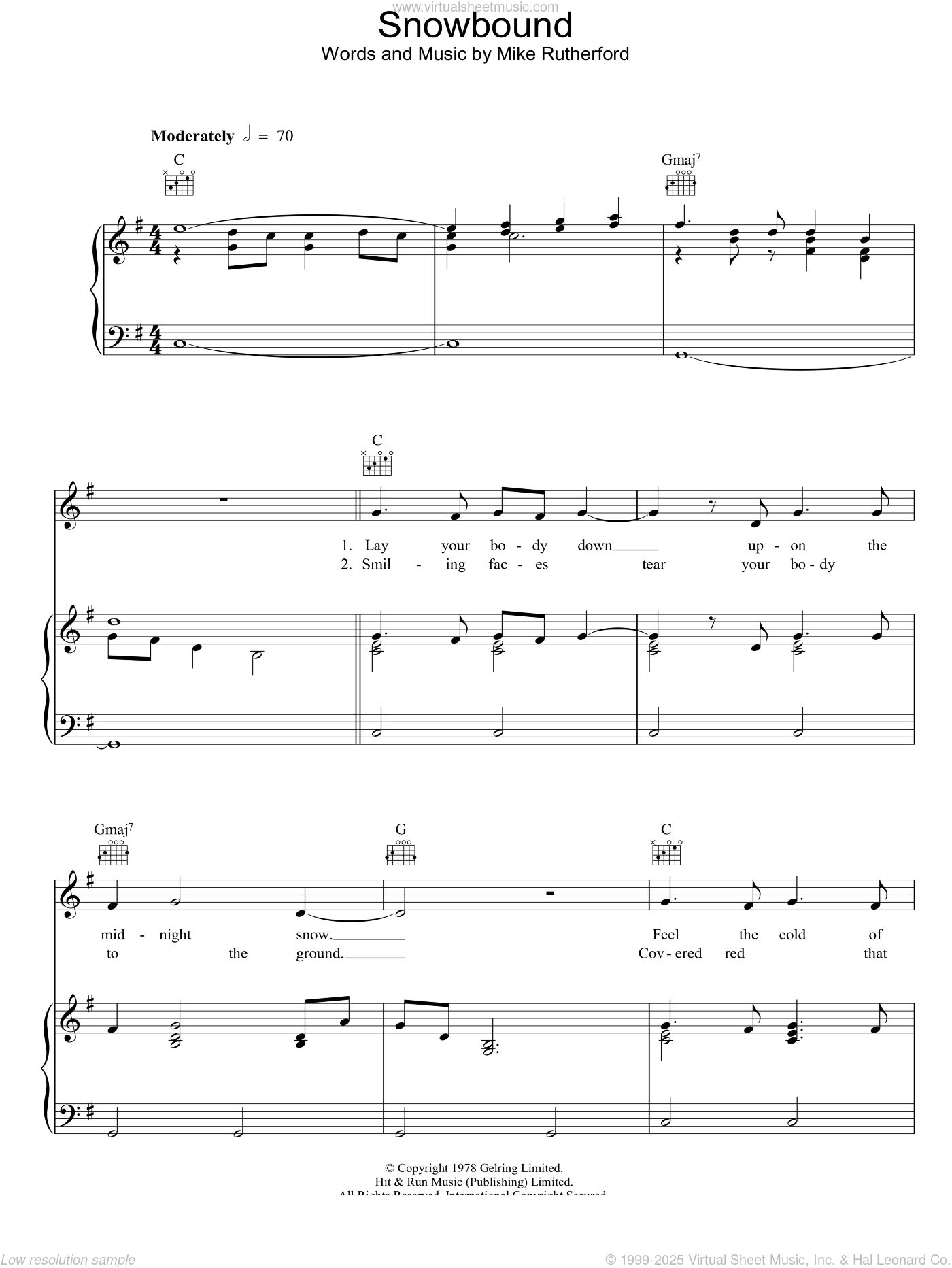 Snowbound Sample Snowbound sheet music for voice, piano or guitar (PDF)