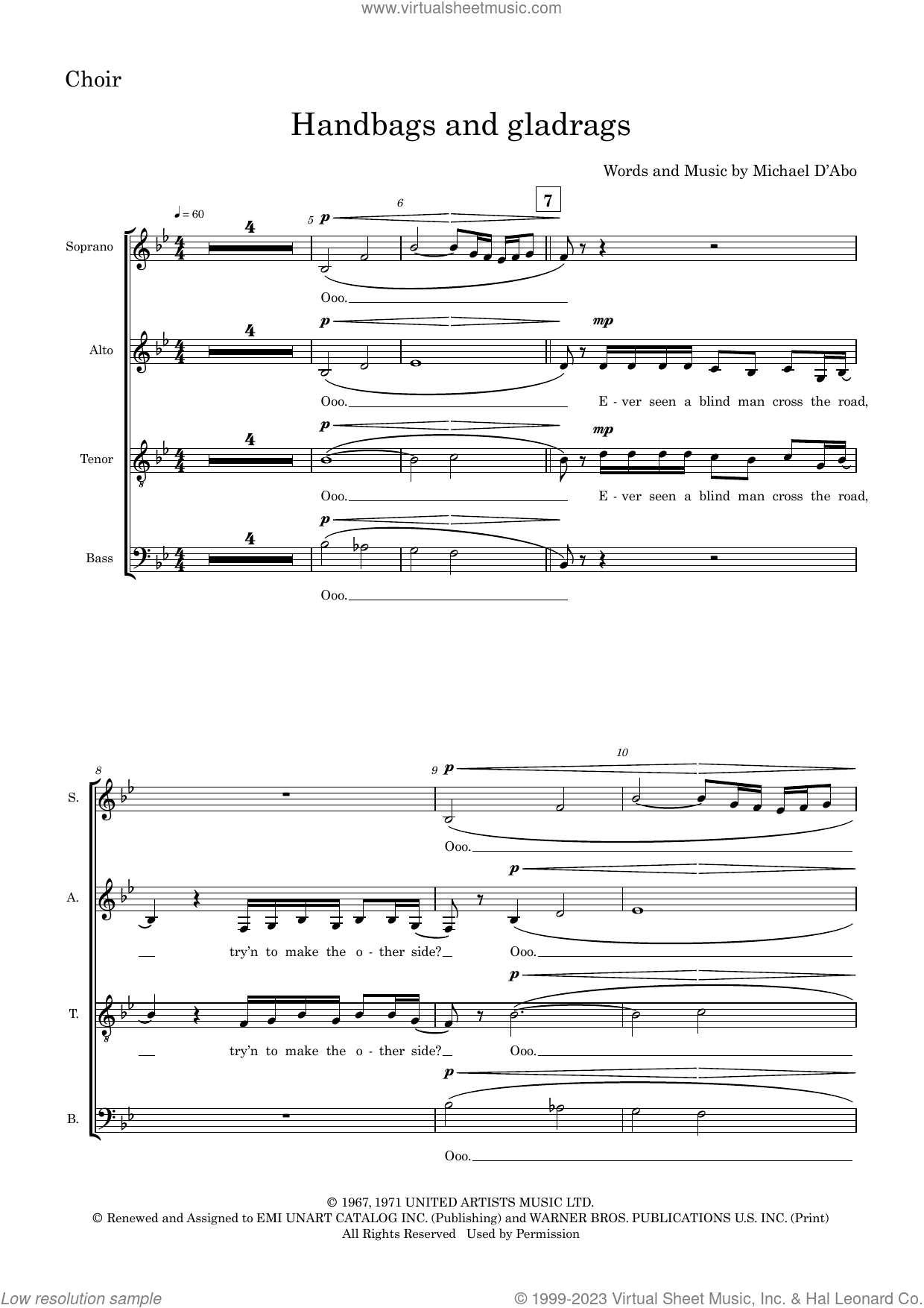Handbags and Gladrags (arr. Tim Allen) sheet music collection