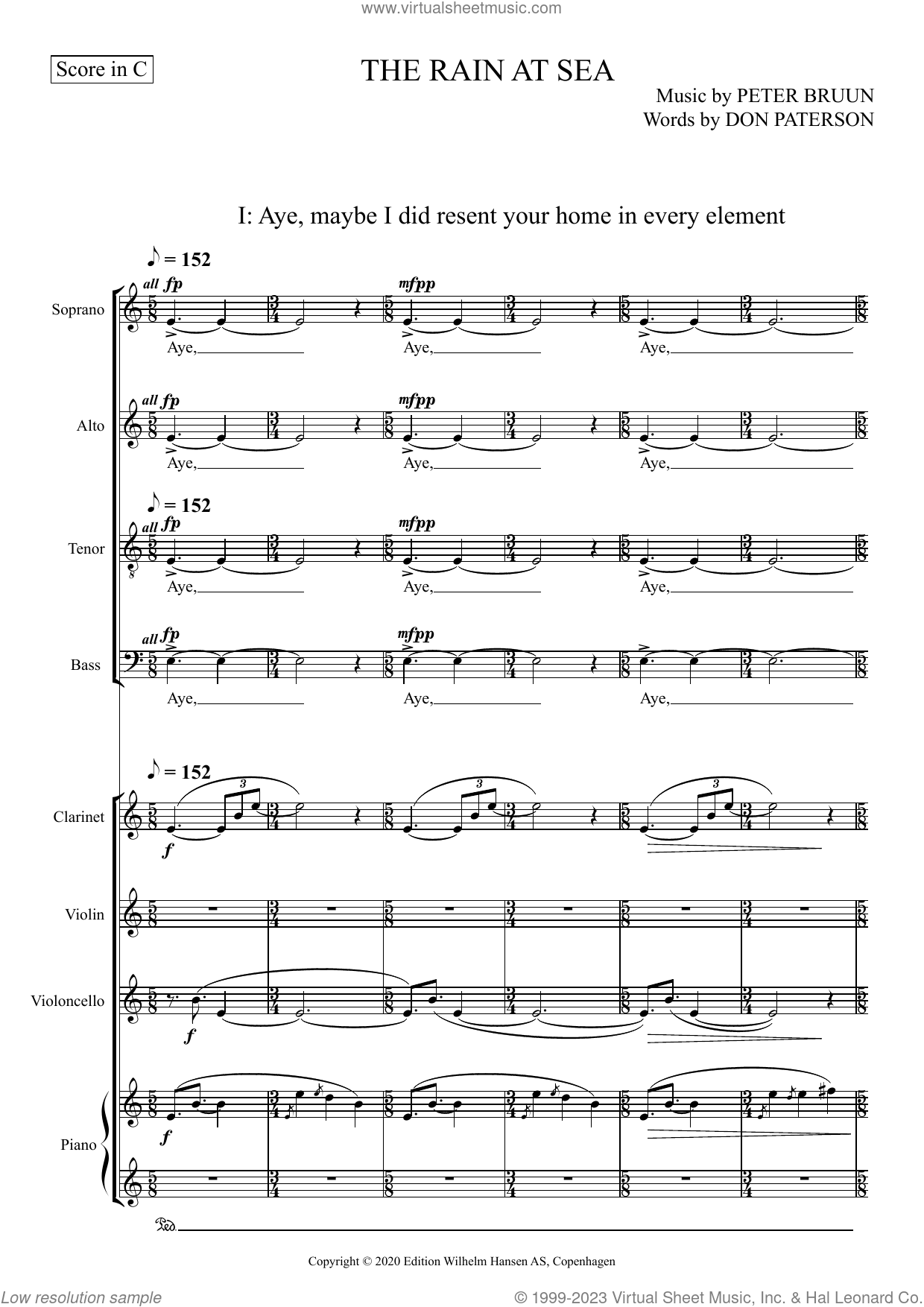 The Rain at Sea sheet music for orchestra/band (full score) (PDF)