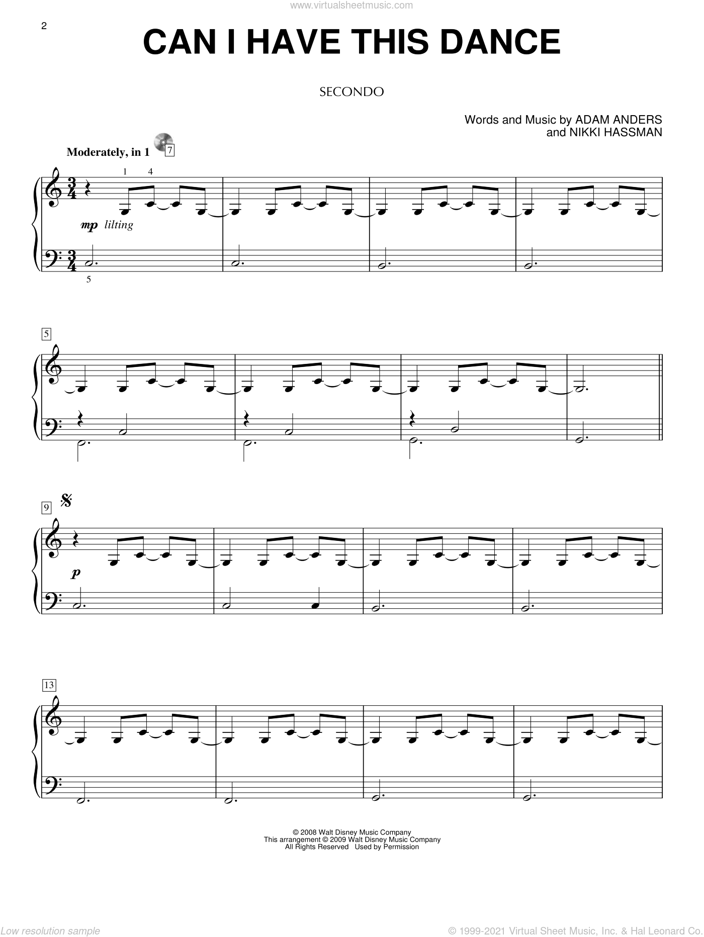 3 Can I Have This Dance Sheet Music For Piano Four Hands Pdf