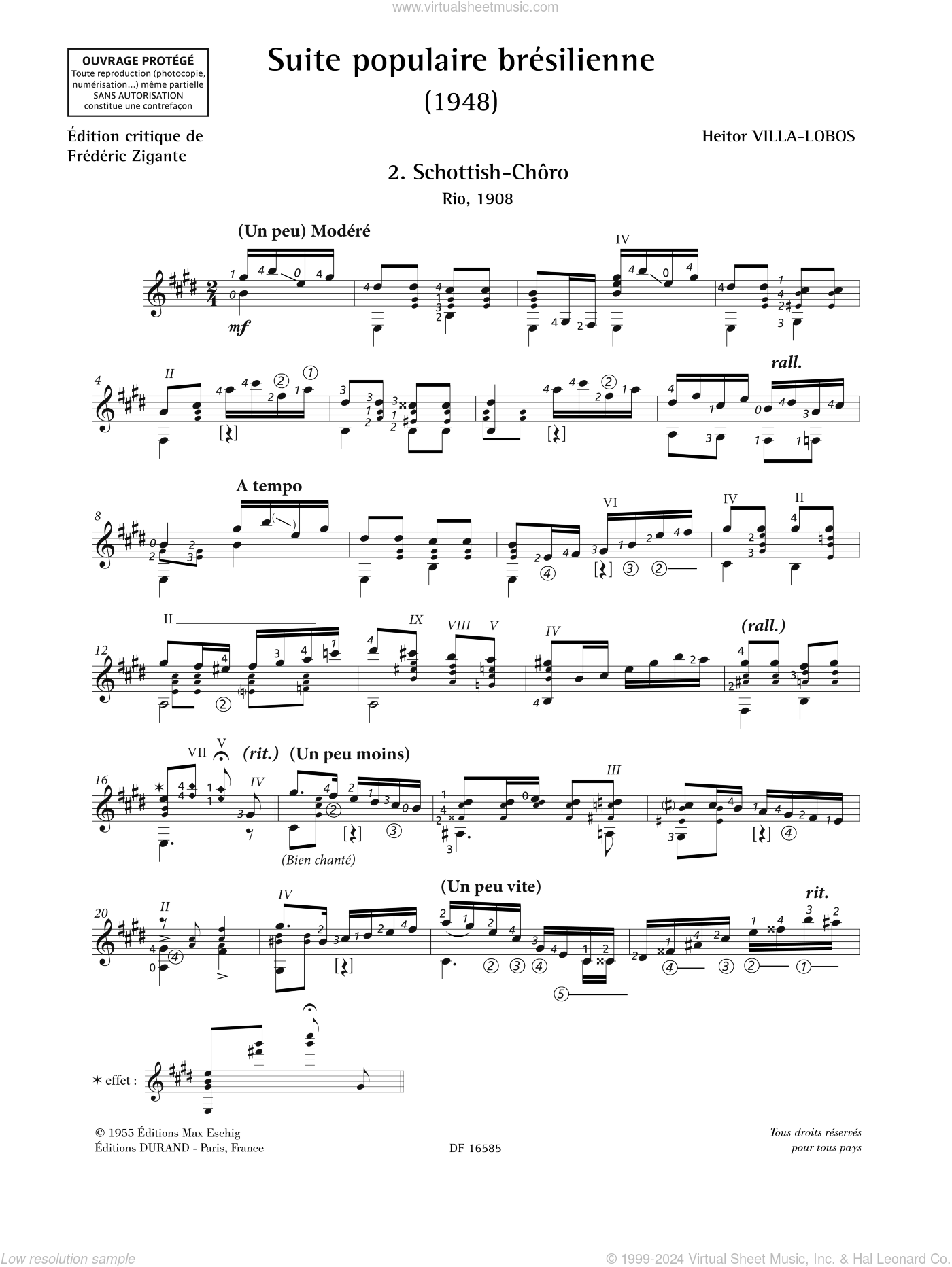 Schottish-Choro sheet music for guitar solo (PDF)