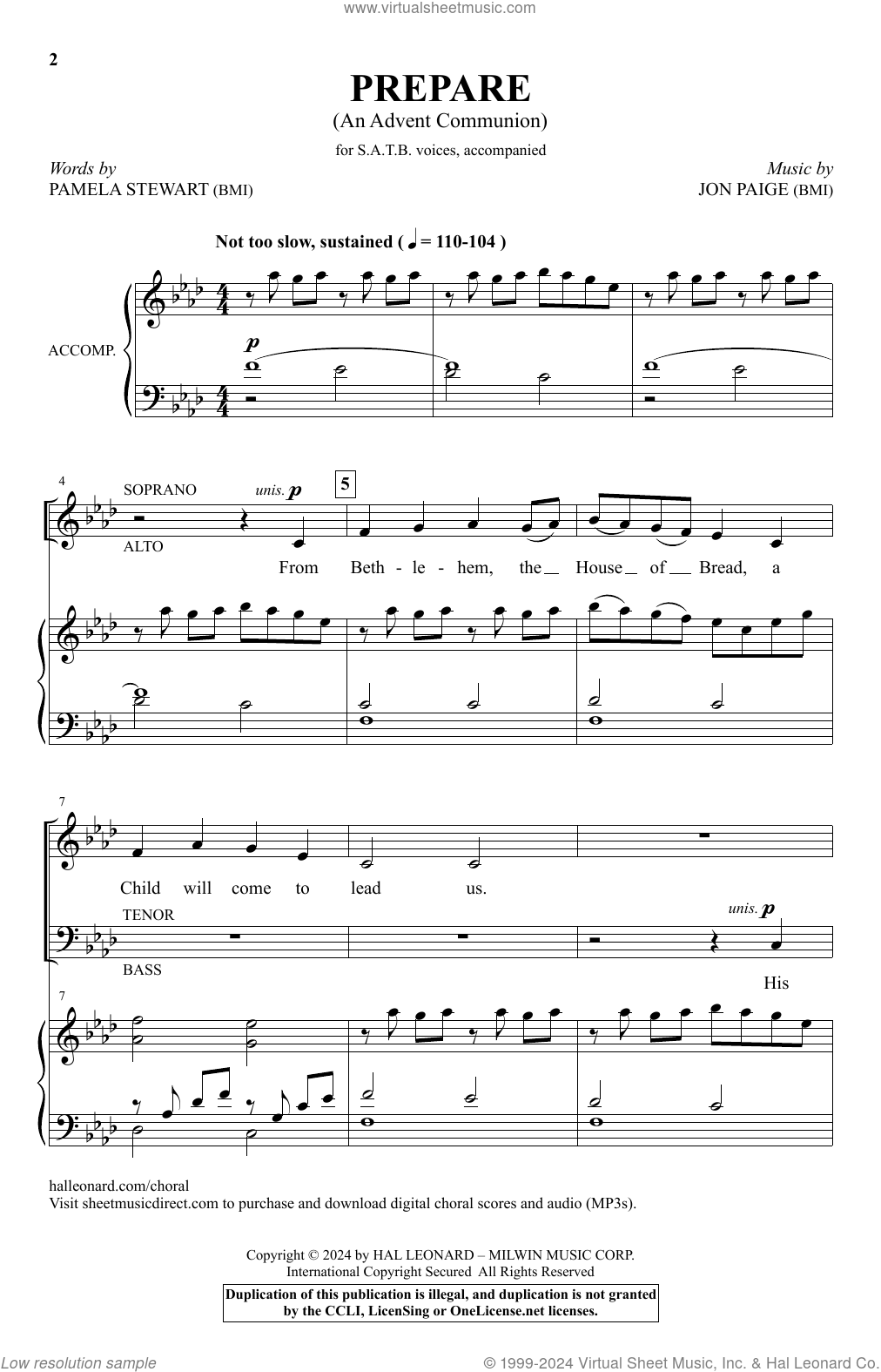 Prepare (An Advent Communion) sheet music for choir (SATB: soprano ...