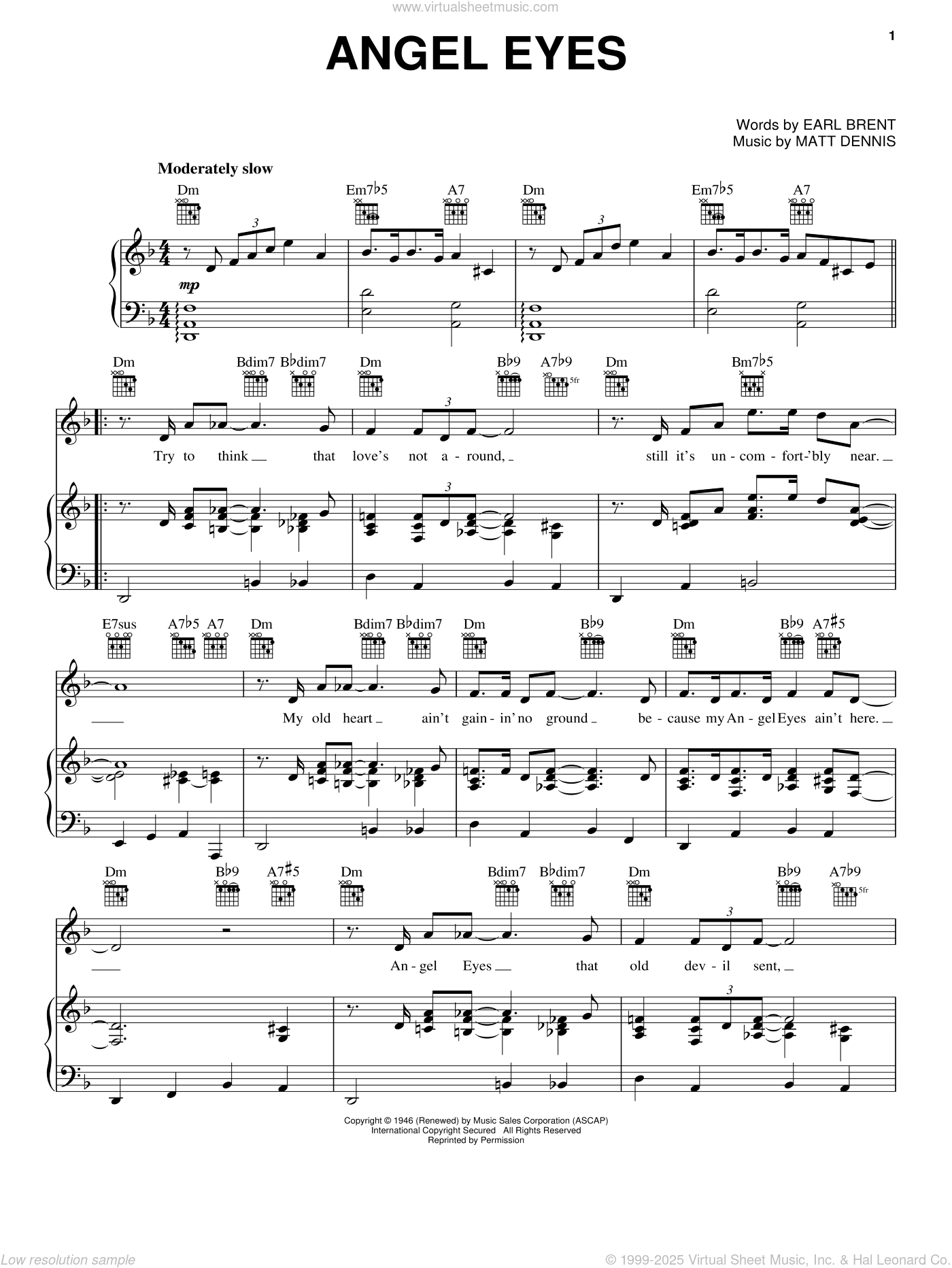 Angel Eyes Sheet music for Piano (Solo) Easy