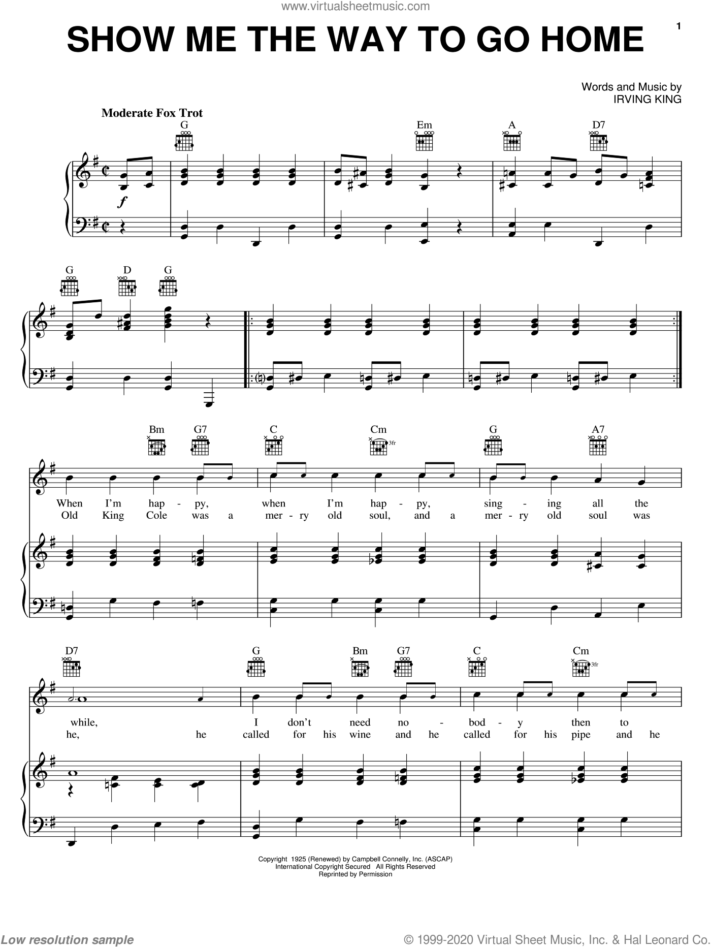 show-me-the-way-to-go-home-sheet-music-for-voice-piano-or-guitar