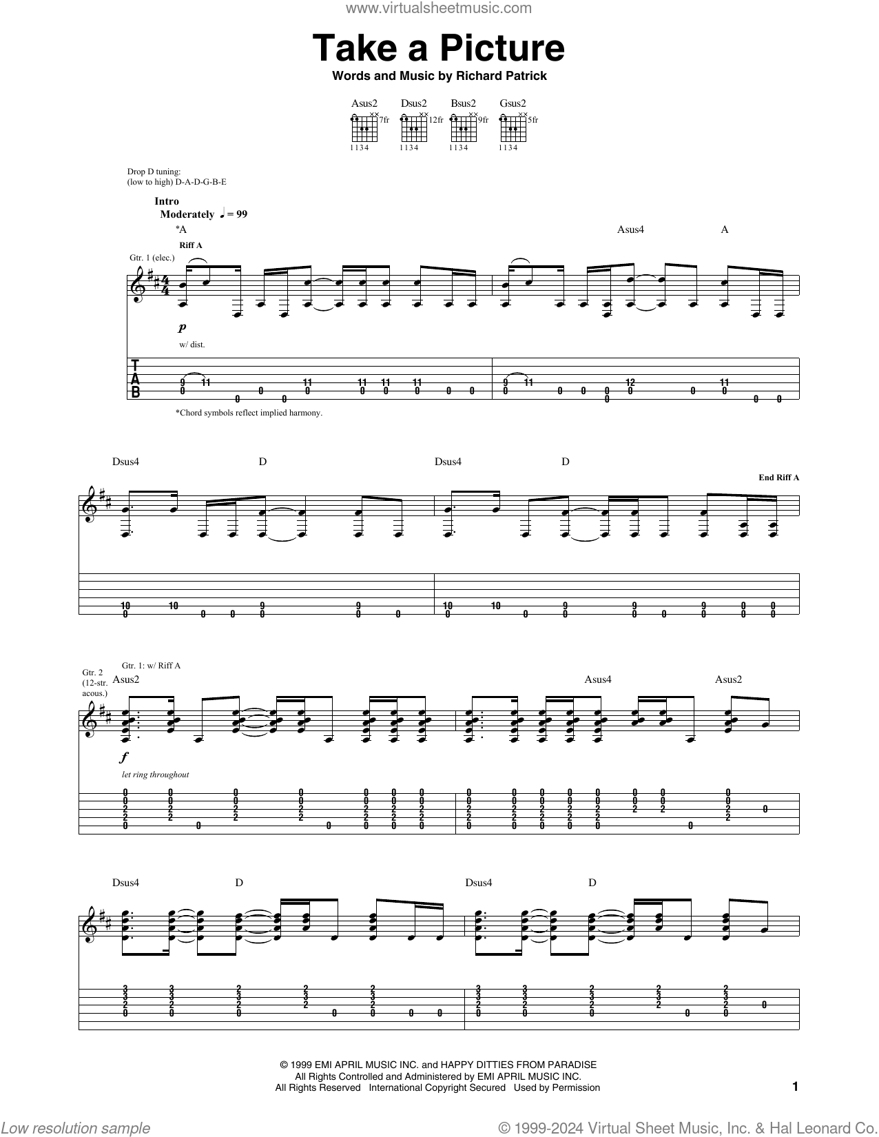 Take A Picture Sheet Music For Guitar (tablature) (pdf)