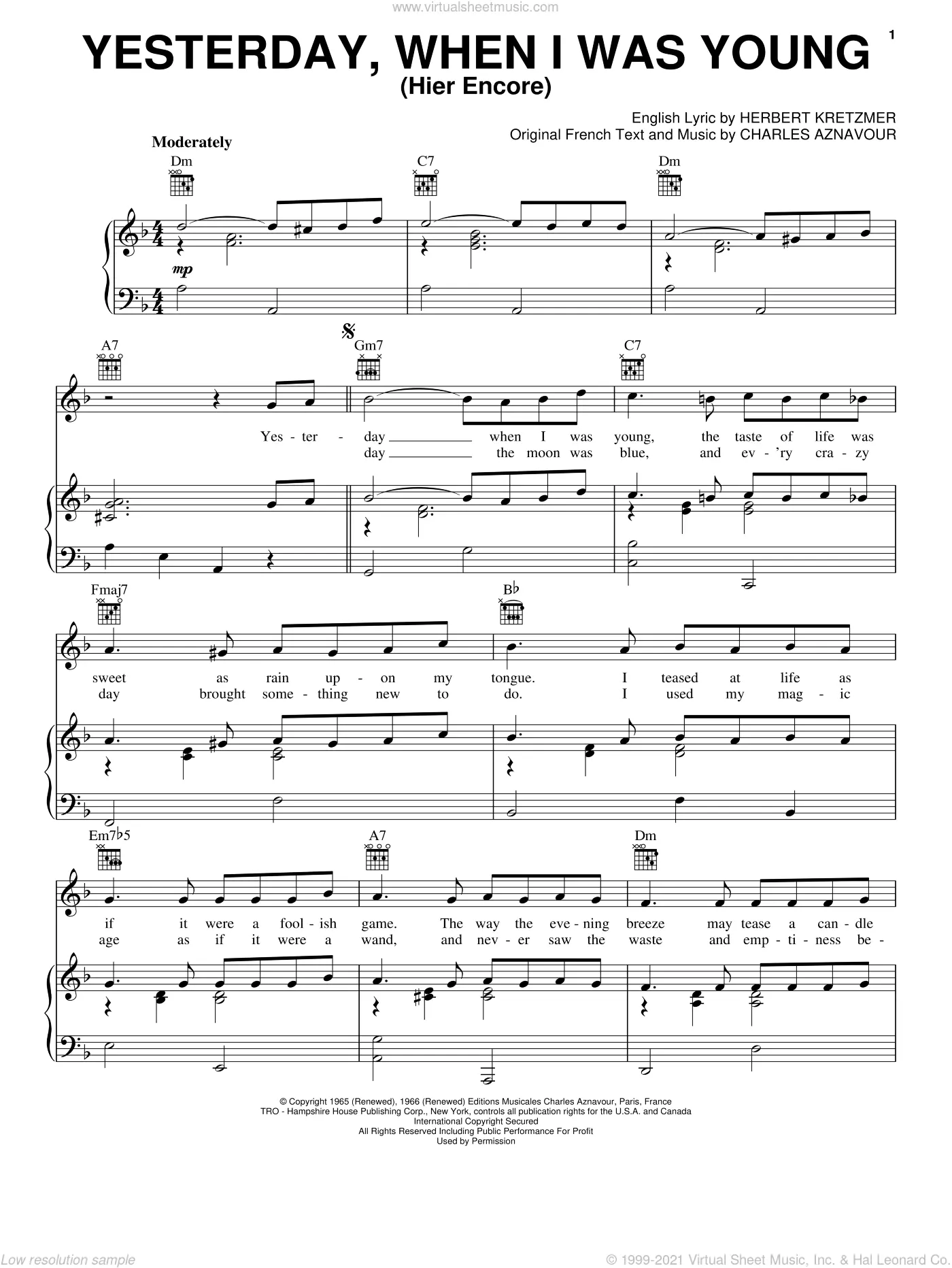 Pour Que Tu M Aime Encore Tab Download Digital Sheet Music of encore for Piano, Vocal and Guitar