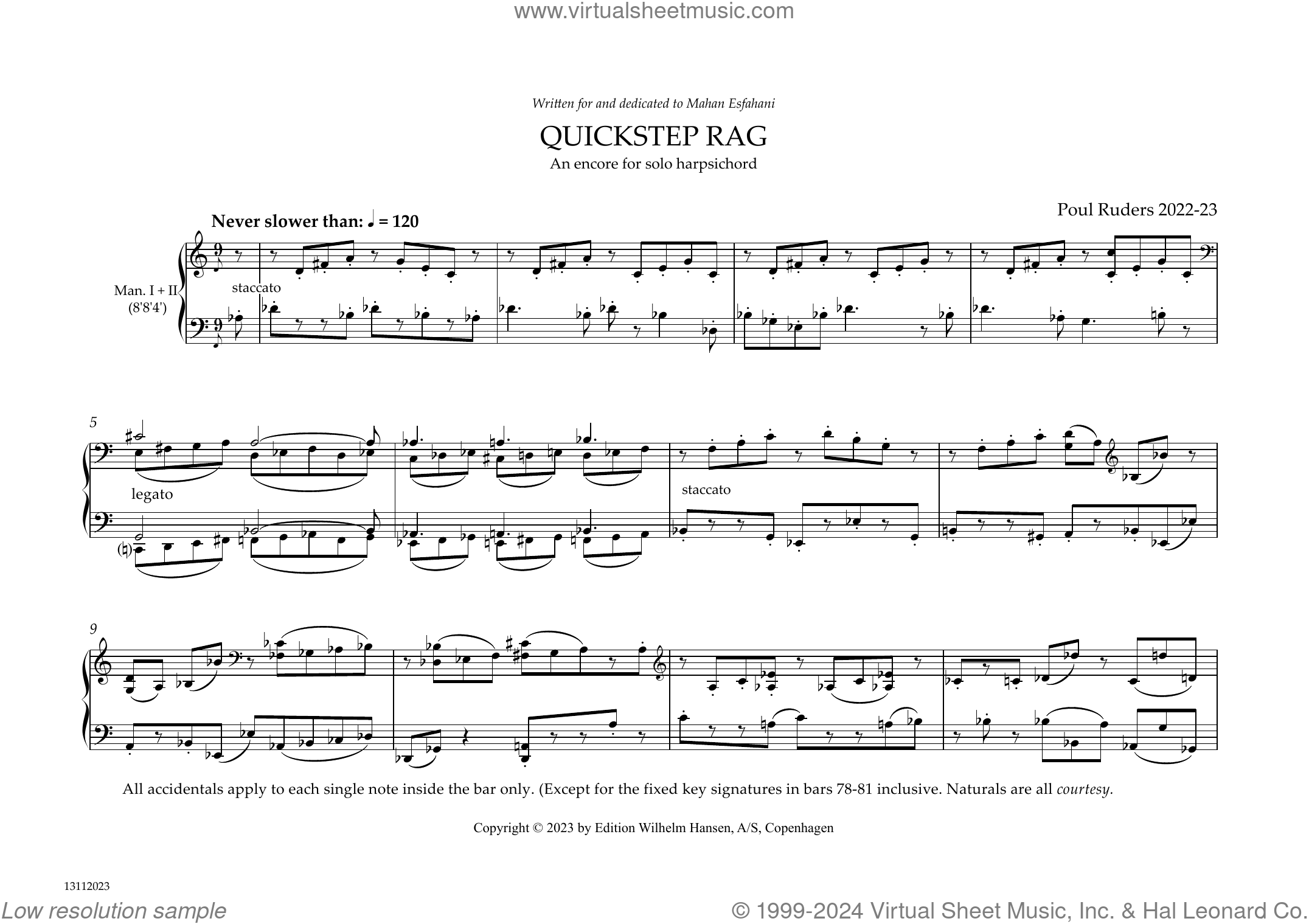 Quickstep Rag sheet music for piano solo (PDF)