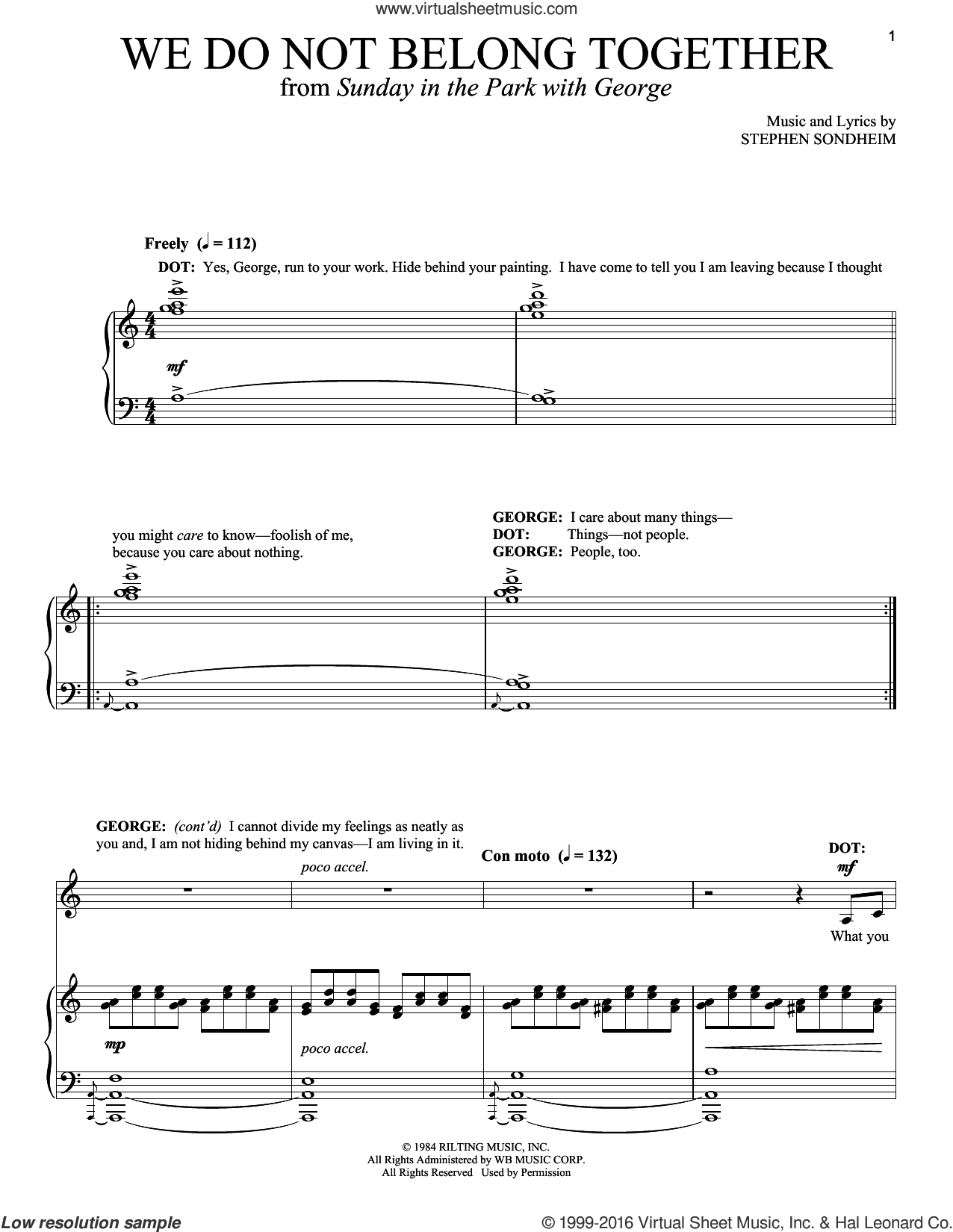 We Do Not Belong Together Sheet Music For Voice And Piano PDF 