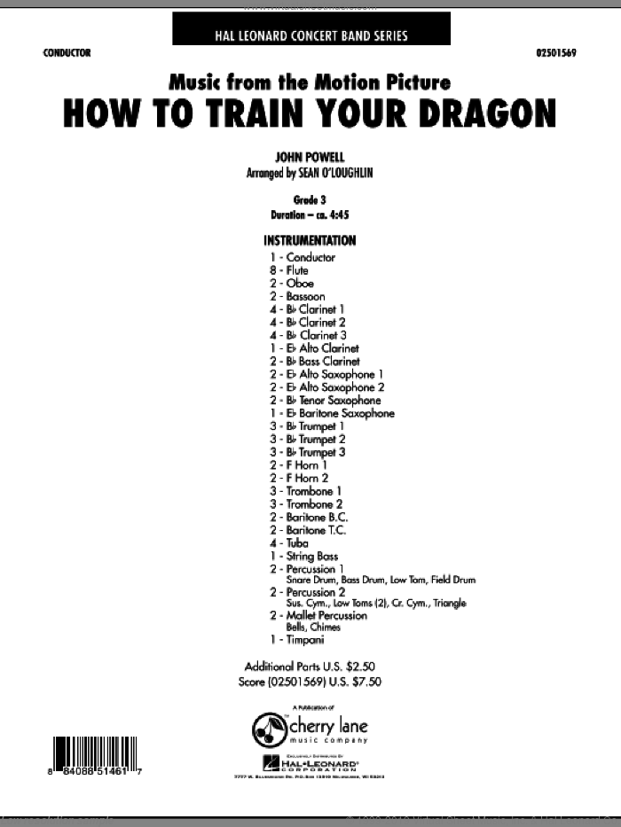 Music from How To Train Your Dragon sheet music collection
