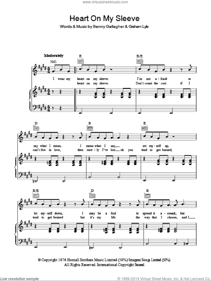 Paper Hearts (no friend to play with version) Sheet music for
