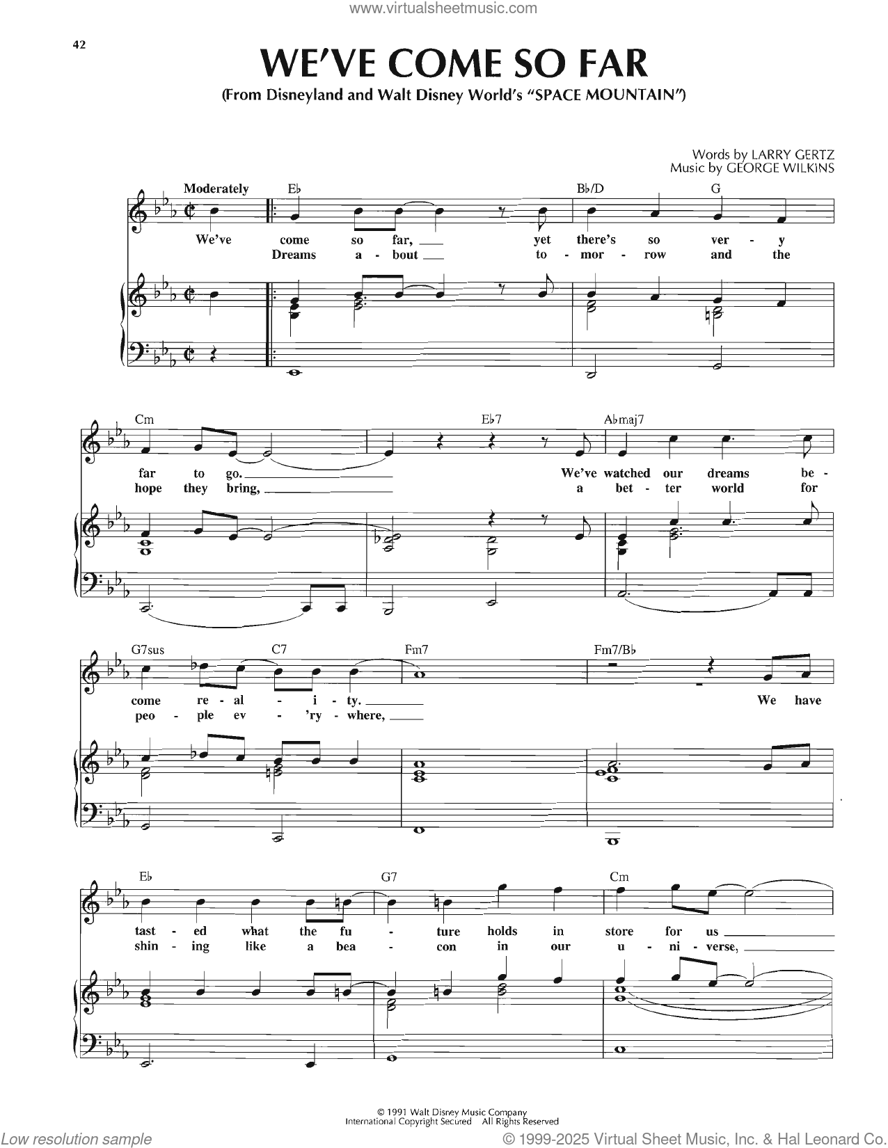 We Ve Come So Far Sheet Music For Voice Piano Or Guitar Pdf