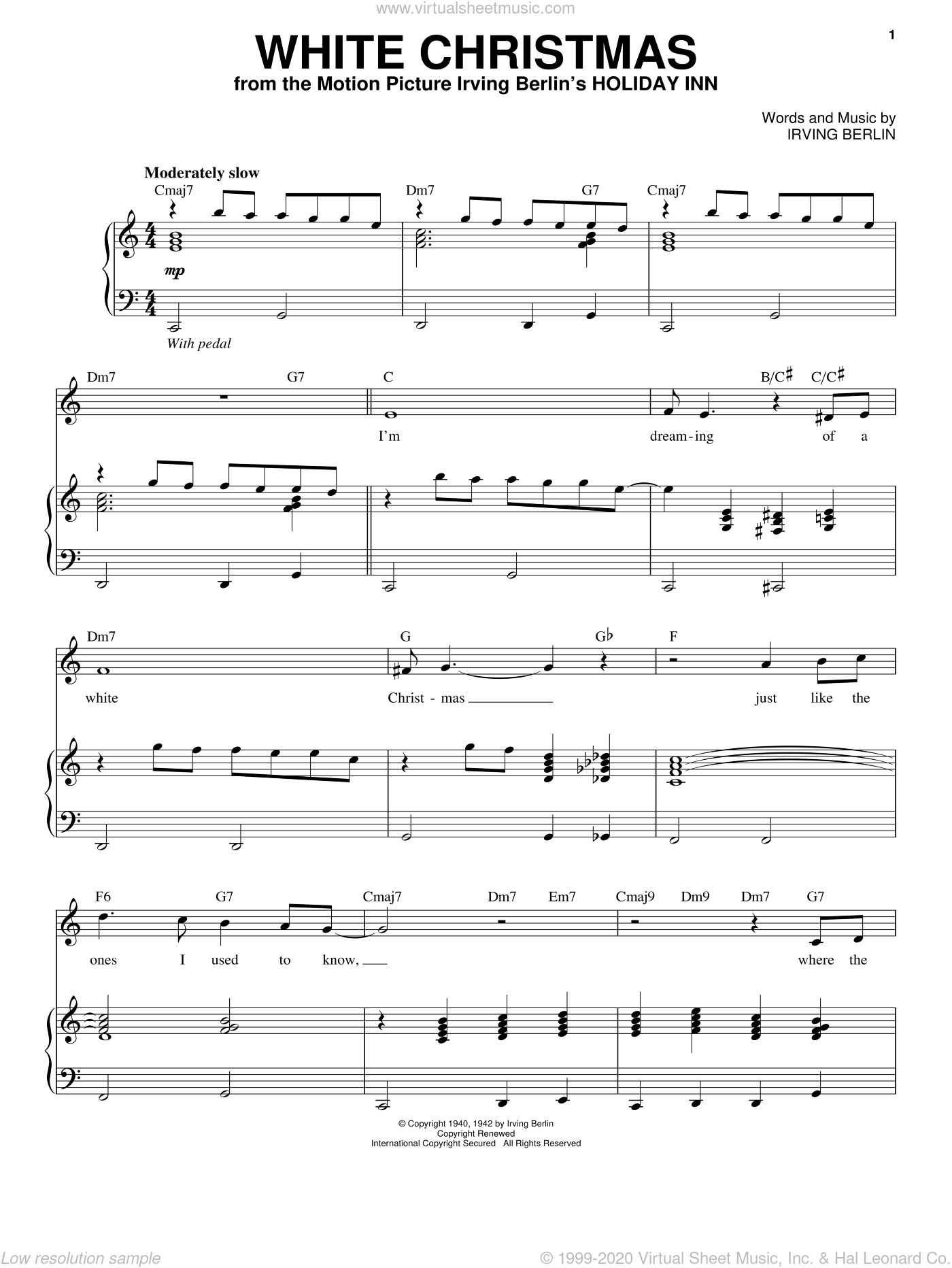 white christmas jazz piano sheet music