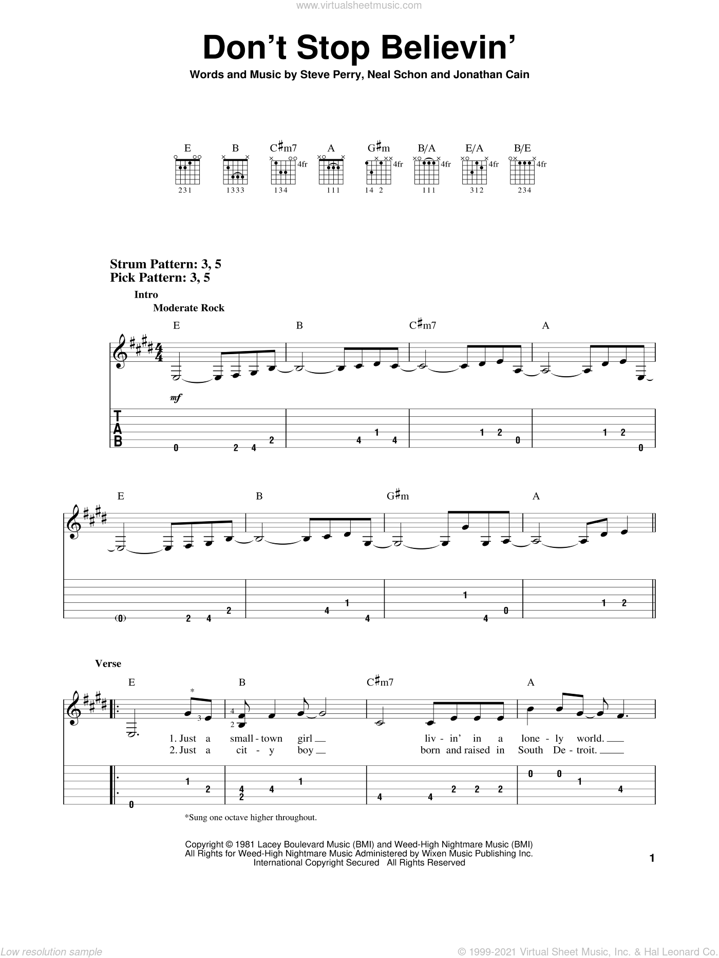 Dont Stop Believing Chords