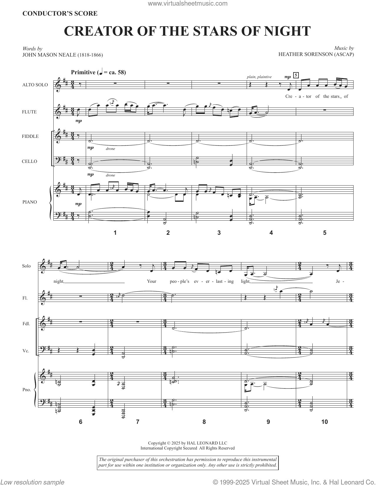 Creator Of The Stars Of Night sheet music (complete collection) for ...