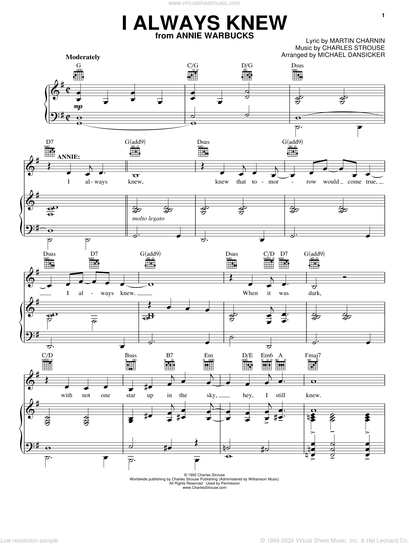 A Healthy, Normal American Boy (We Love You, Conrad) by Charles Strouse -  Piano, Vocal, Guitar - Digital Sheet Music