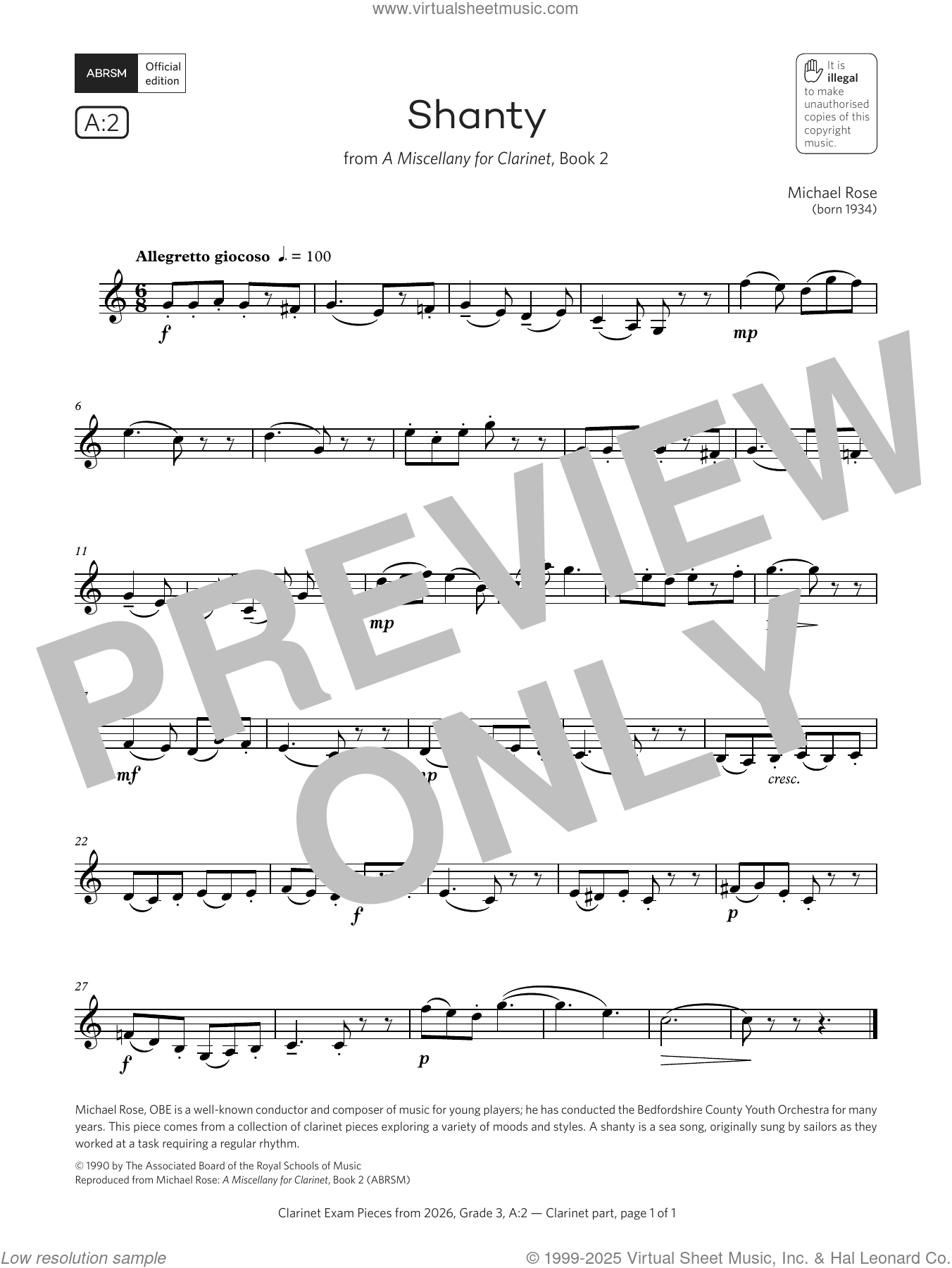 Écouter Clarinet Exam Pieces 2014 - 2017, ABRSM Grade 3 De VARIOUS ARTISTS Sur Music