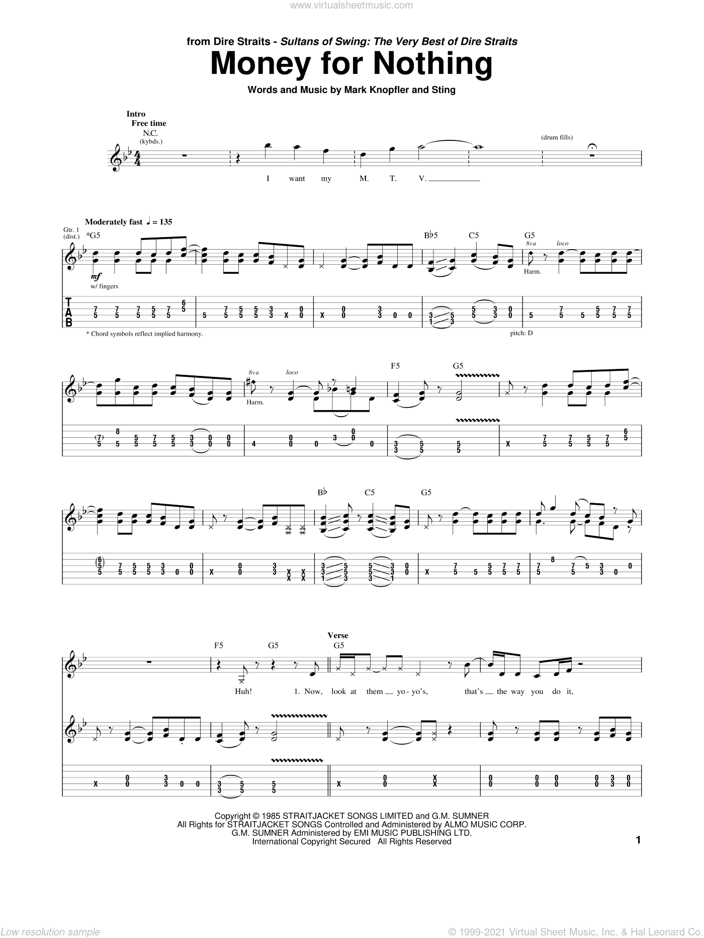 Why Worry by Dire Straits - Guitar Tab - Guitar Instructor