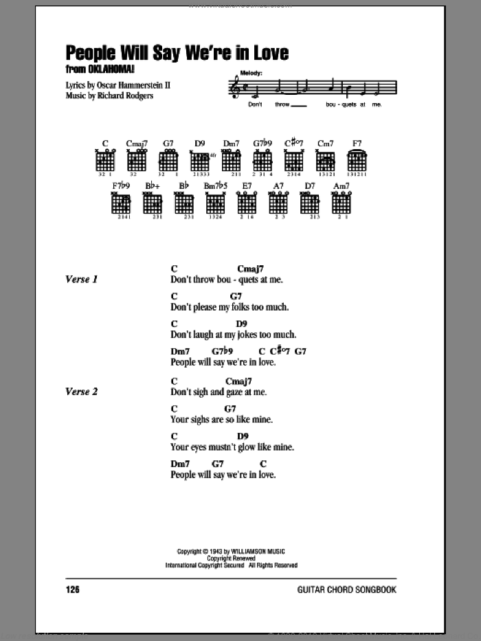 Hammerstein People Will Say We Re In Love From Oklahoma