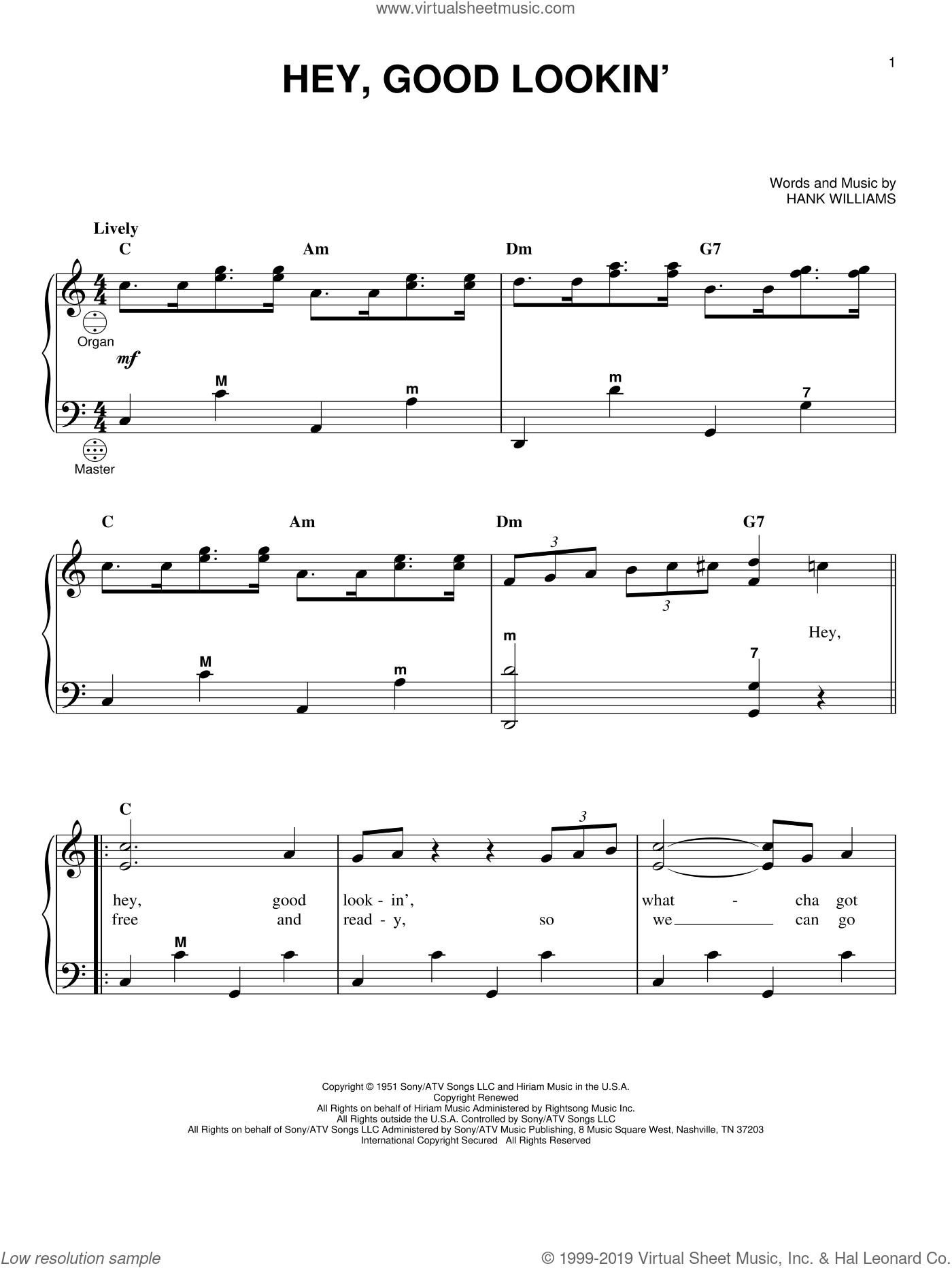 Williams Hey Good Lookin Sheet Music For Accordion Pdf