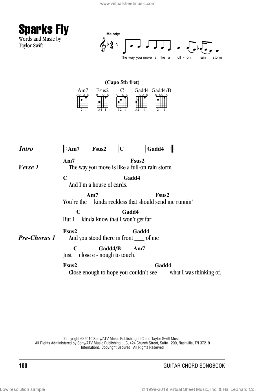 Sparks By Coldplay Guitar Chords/Lyrics Digital Sheet Music