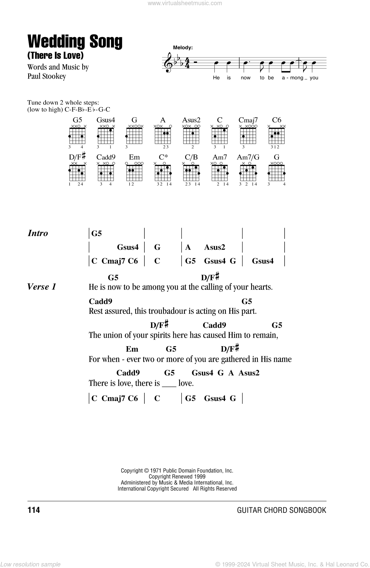 Wedding Song (There Is Love) sheet music for guitar (chords) Wedding Song (There Is Love) sheet music for guitar (chords)