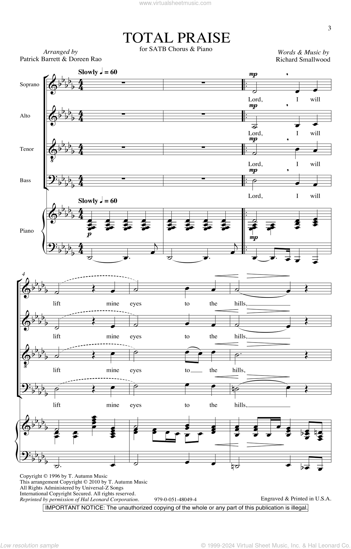 Smallwood Total Praise Sheet Music For Choir Satb Soprano Alto Tenor Bass We make sure you are ready before the game starts, putting you. smallwood total praise sheet music for choir satb soprano alto tenor bass