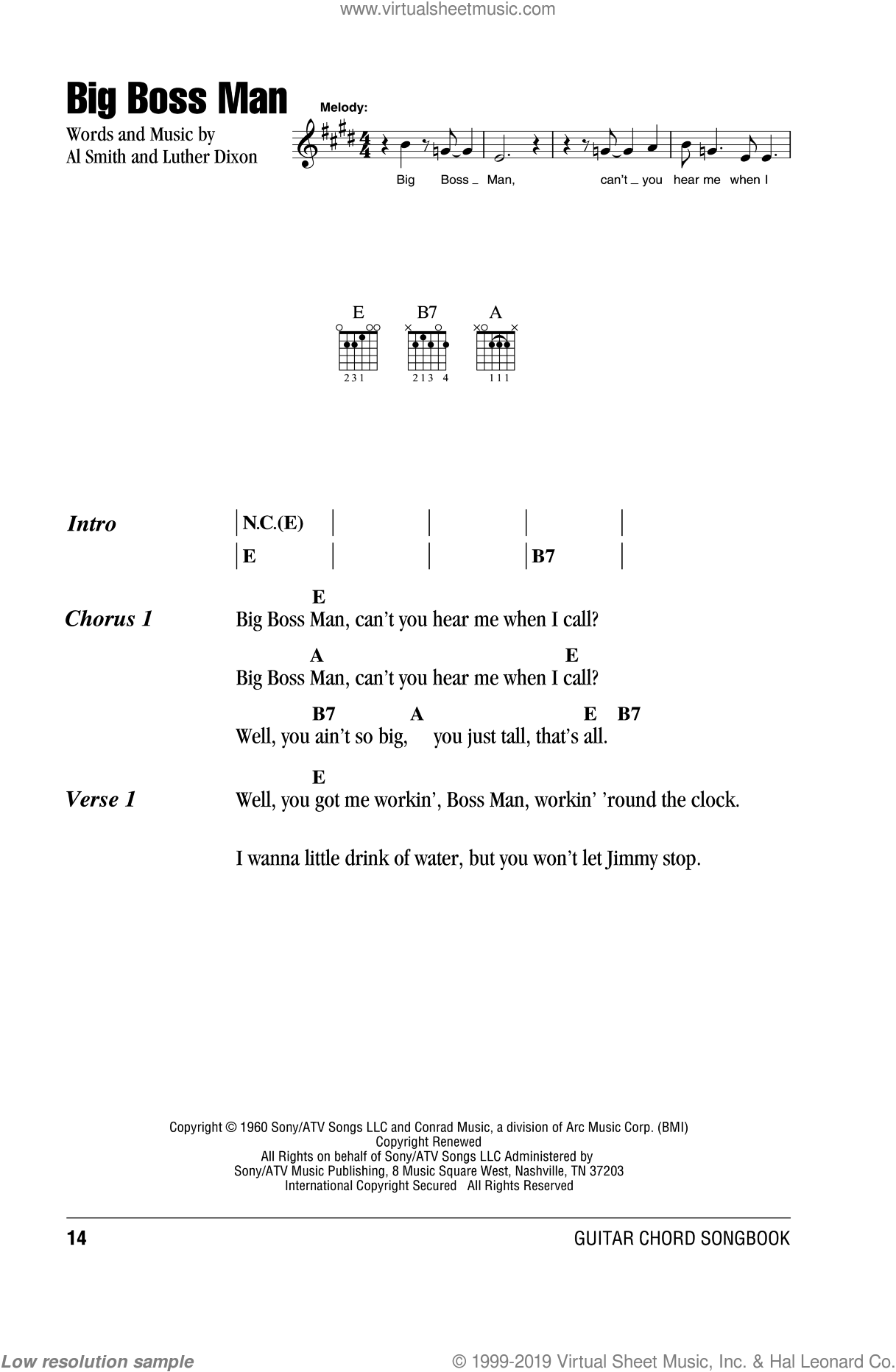 Presley Big Boss Man Sheet Music For Guitar Chords Pdf