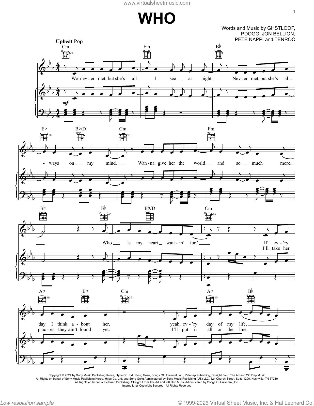The Who Famous Riffs Notes Jimin: Who sheet music for voice, piano or guitar (PDF)